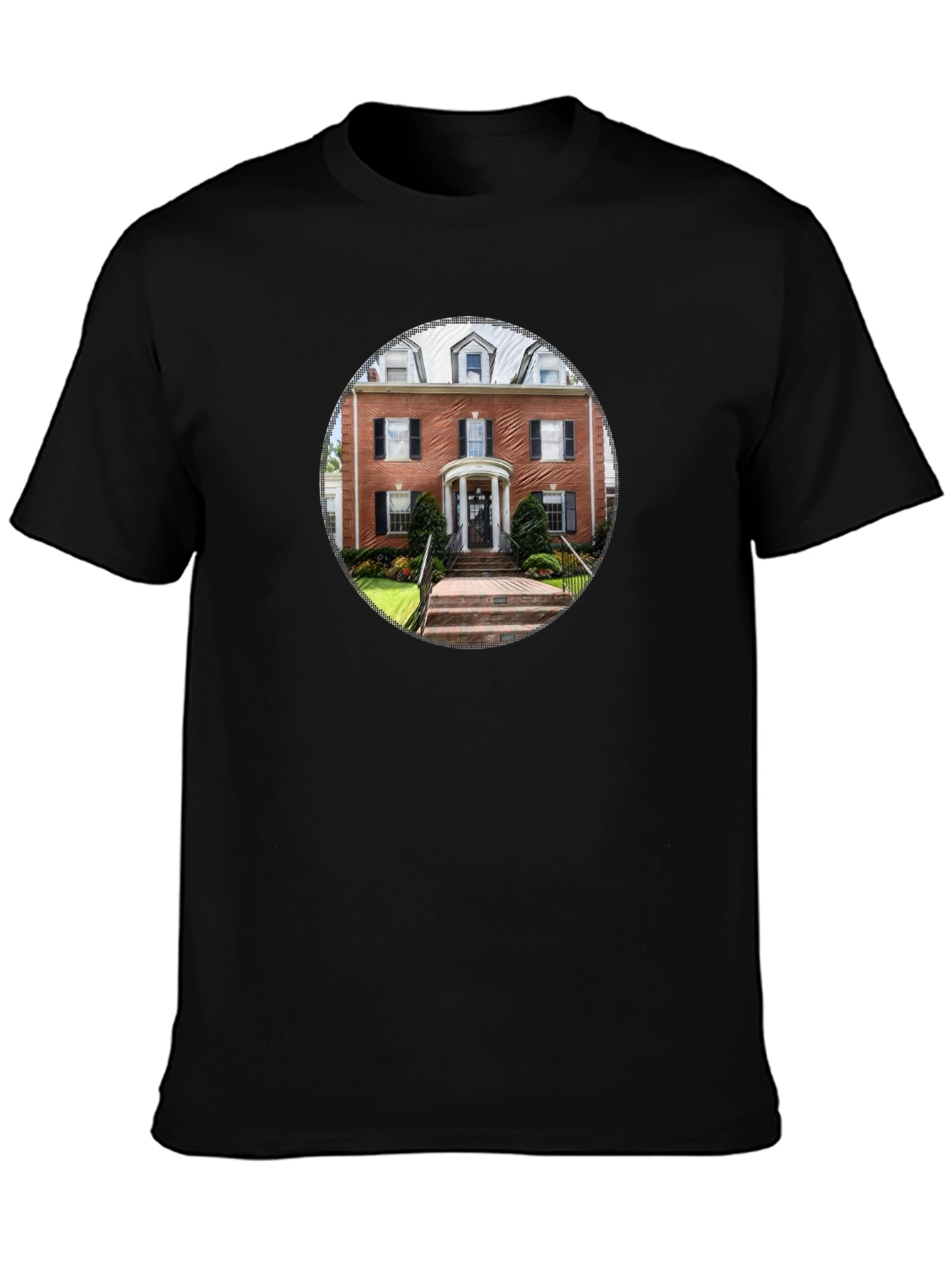 Architectural Print Black T-Shirt