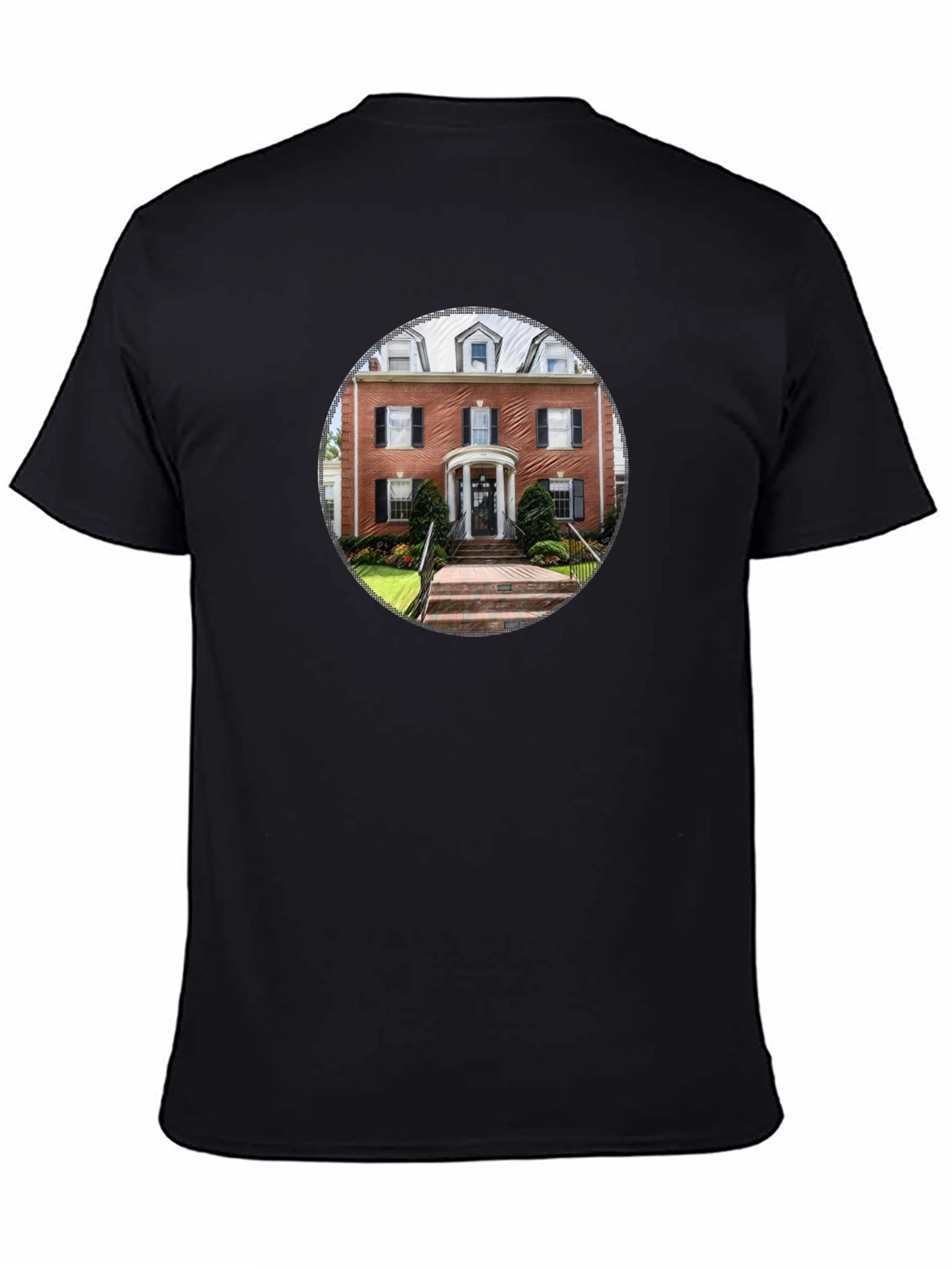 Architectural Print Black T-Shirt