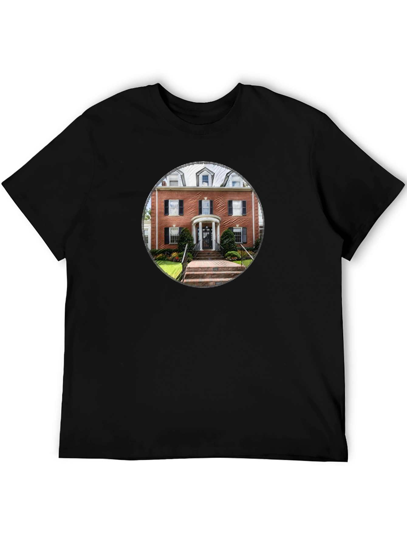 Architectural Print Black T-Shirt