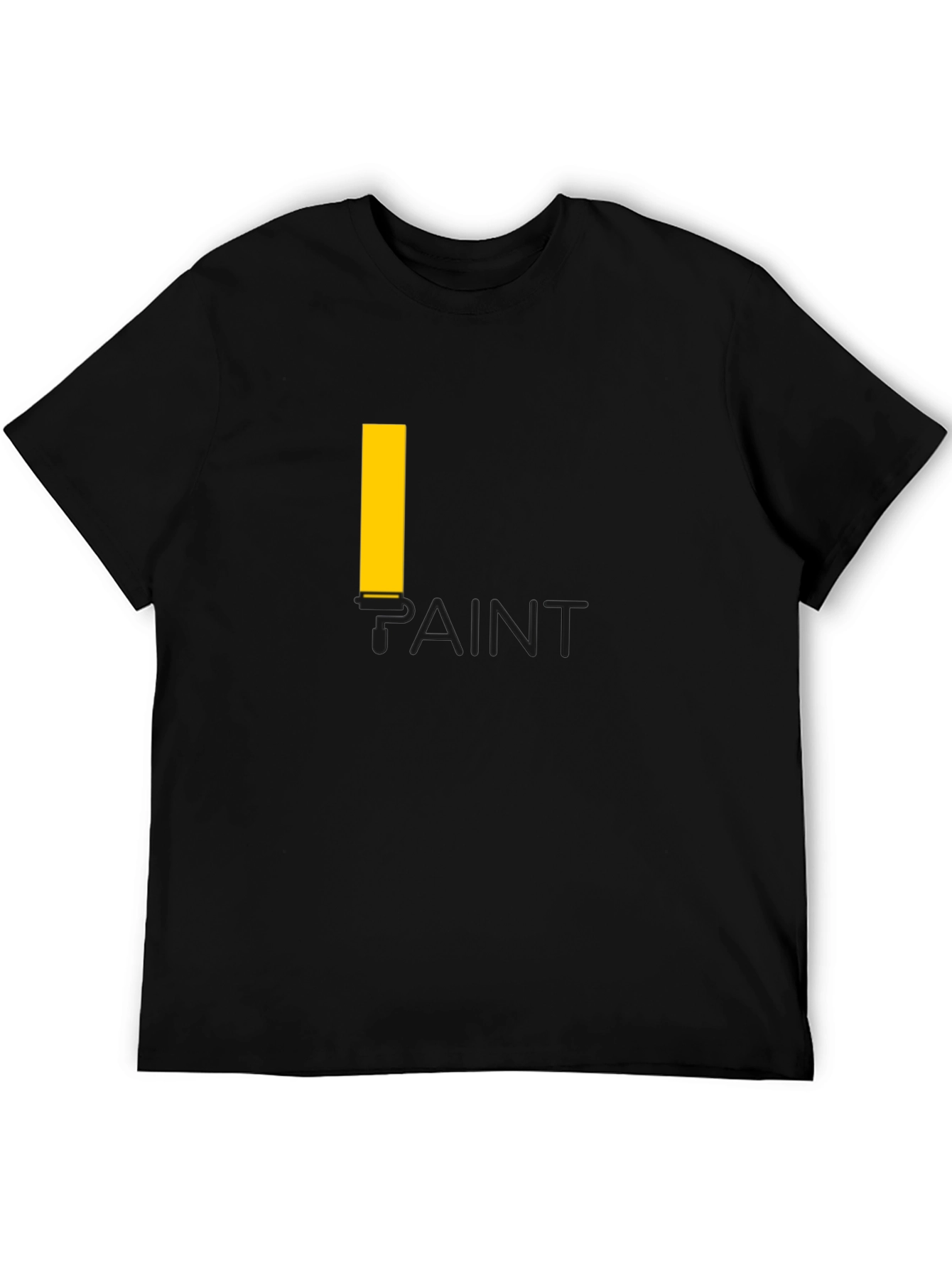Paint Graphic T-Shirt - Casual Black Tee