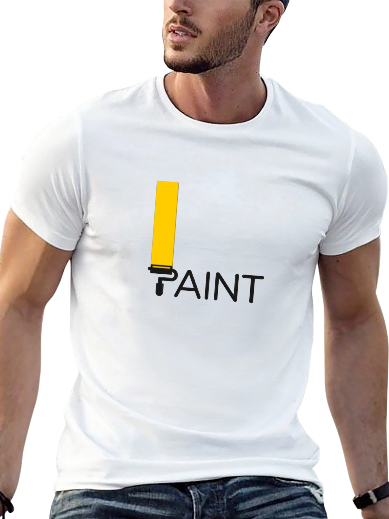 Paint Graphic T-Shirt - Casual Black Tee