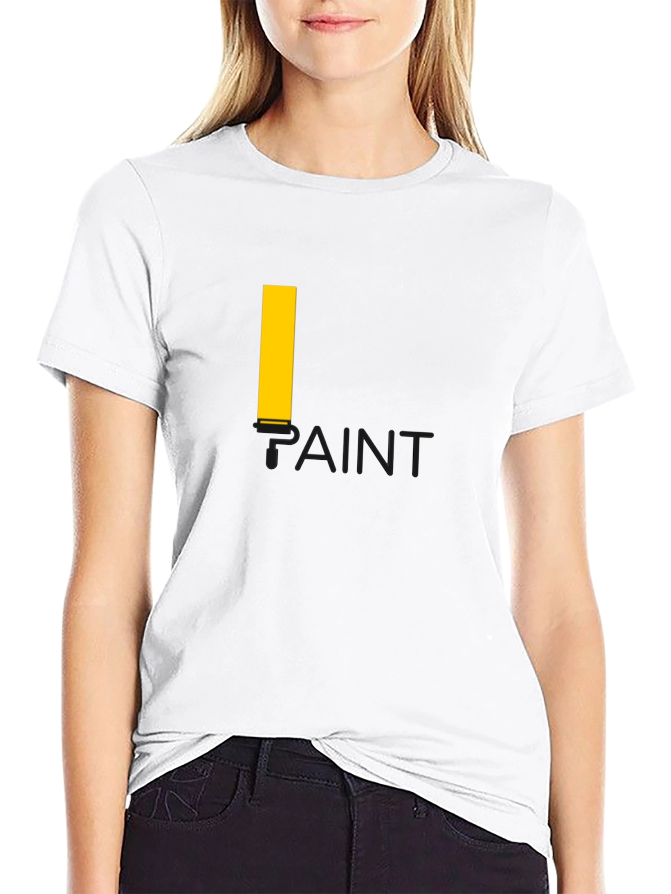 Paint Graphic T-Shirt - Casual Black Tee