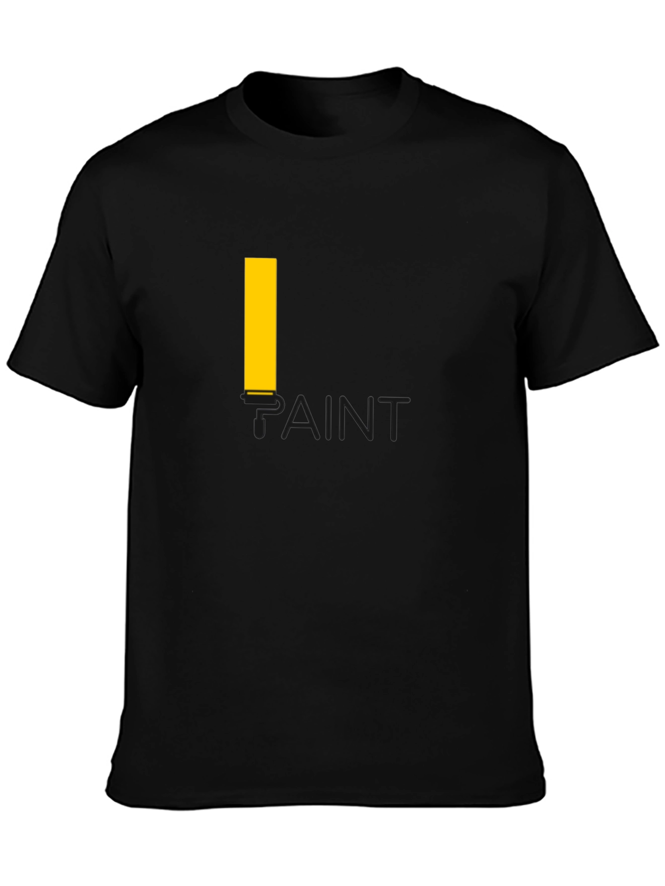 Paint Graphic T-Shirt - Casual Black Tee