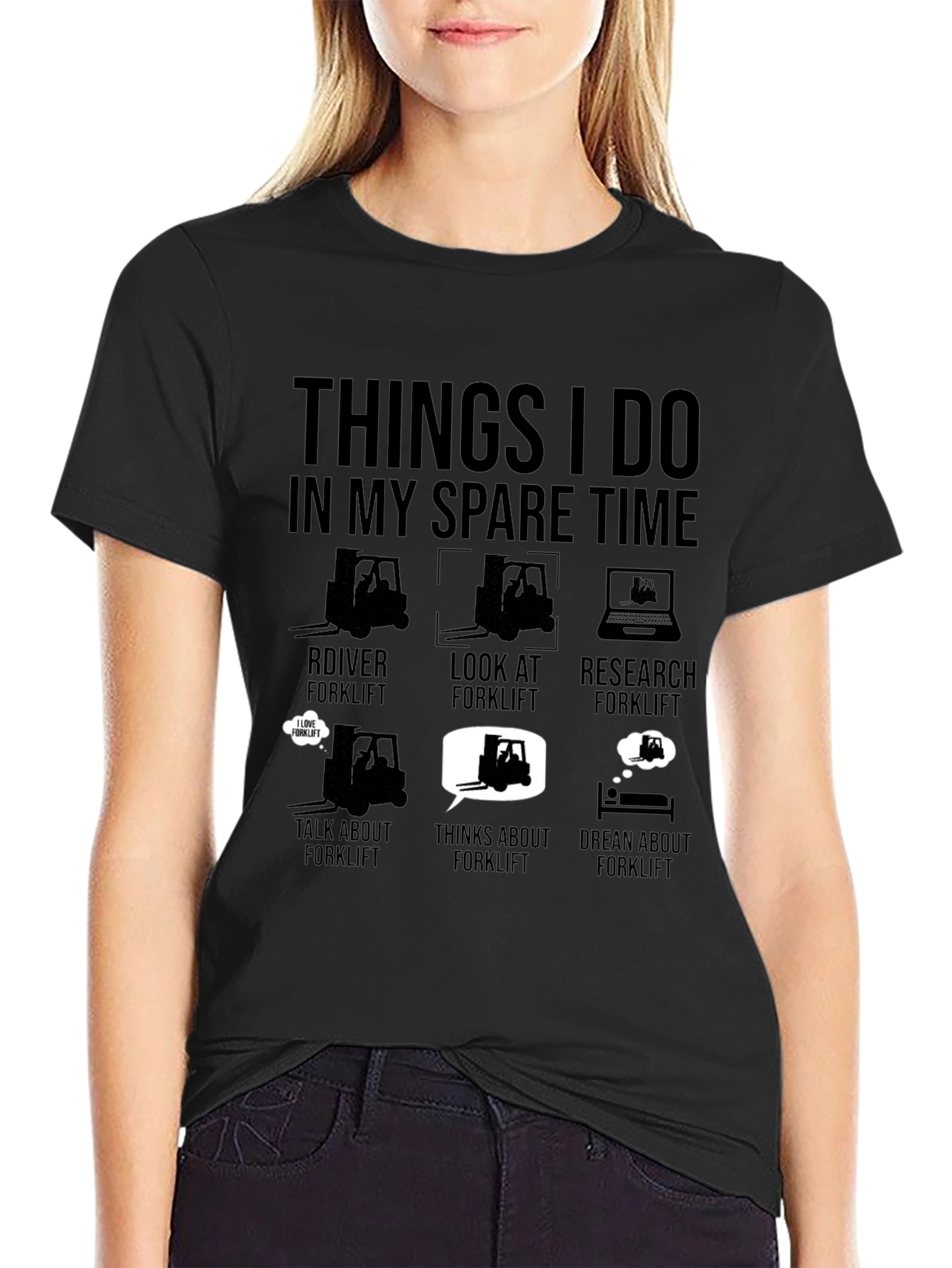 Forklift Spare Time Hobby T-Shirt