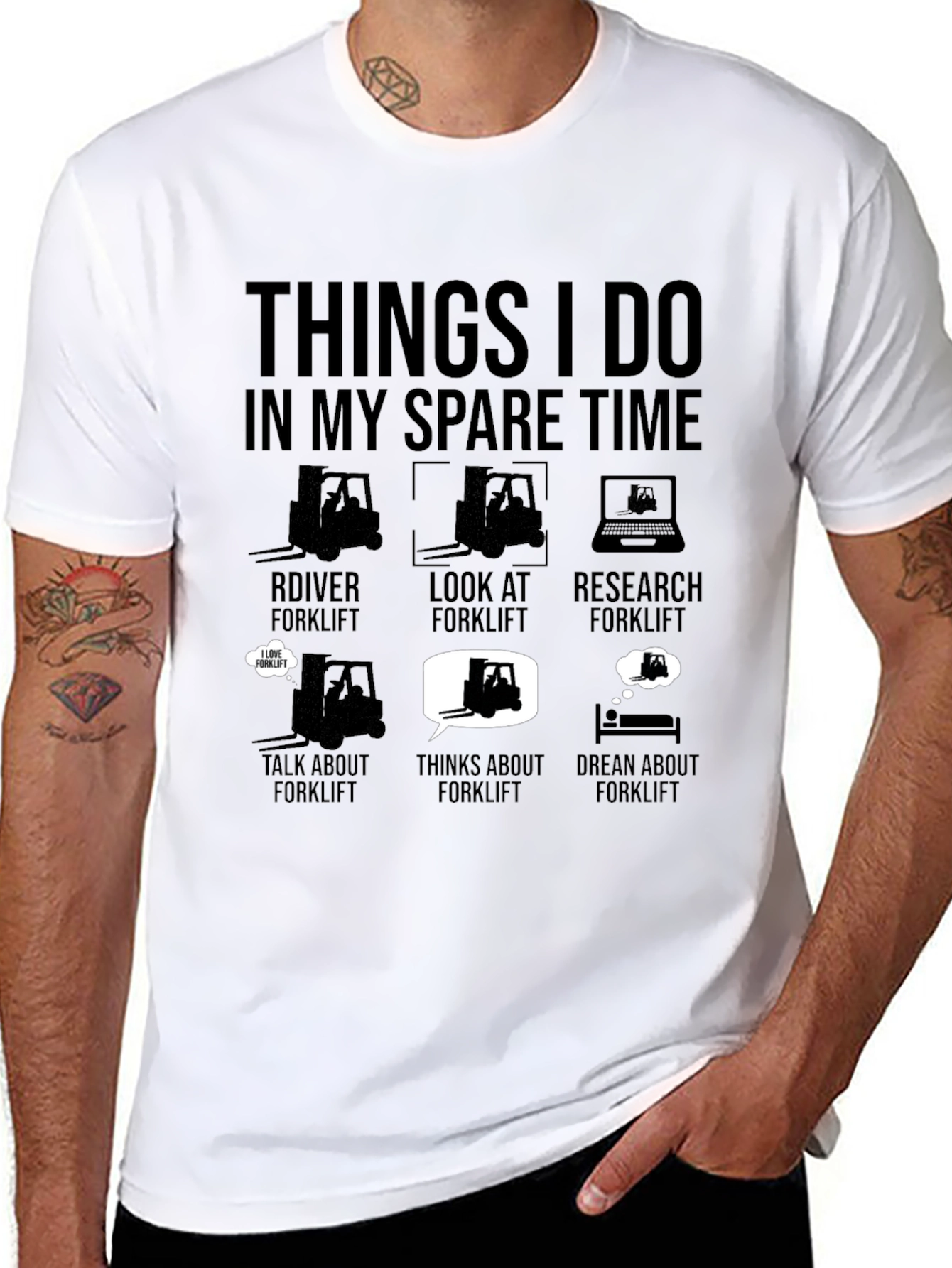 Forklift Spare Time Hobby T-Shirt
