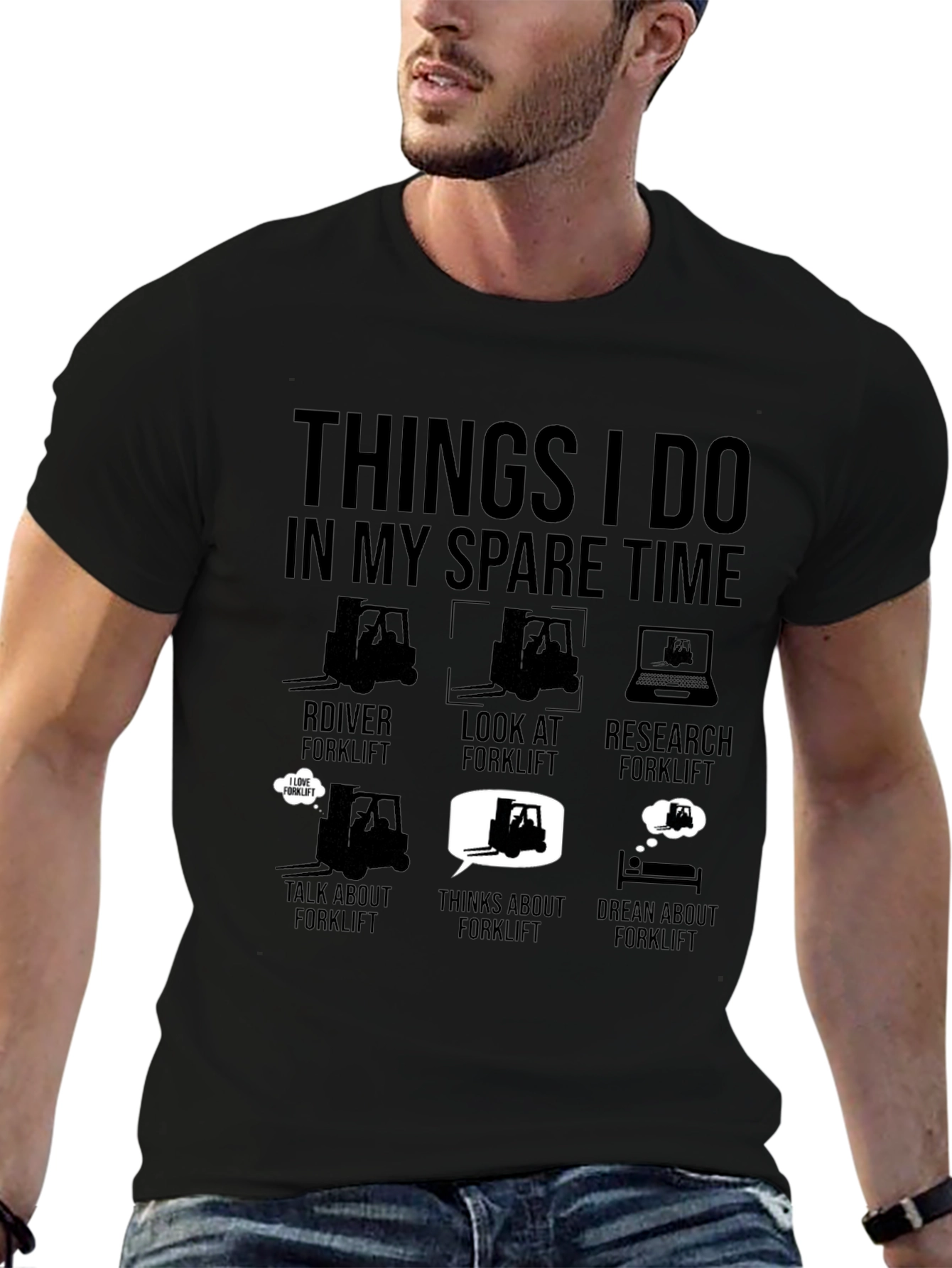 Forklift Spare Time Hobby T-Shirt