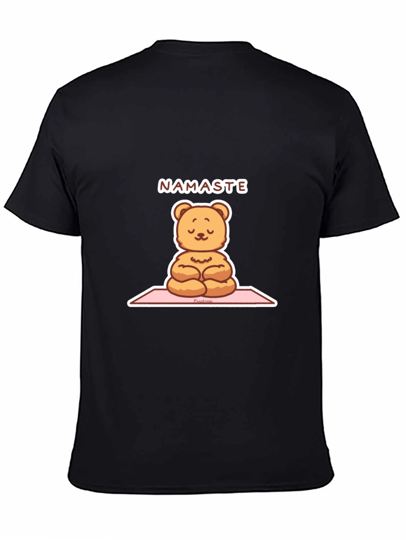 Yoga Bear Namaste Black T-Shirt