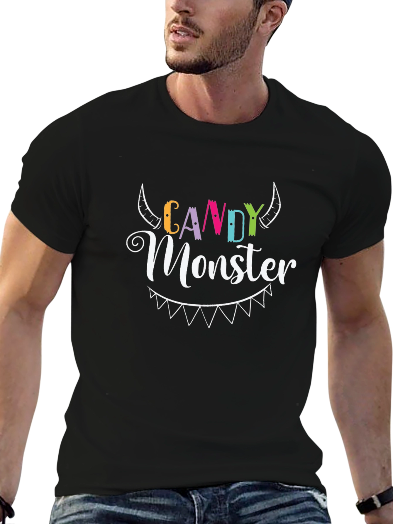 Candy Monster Graphic Tee - Halloween T-Shirt