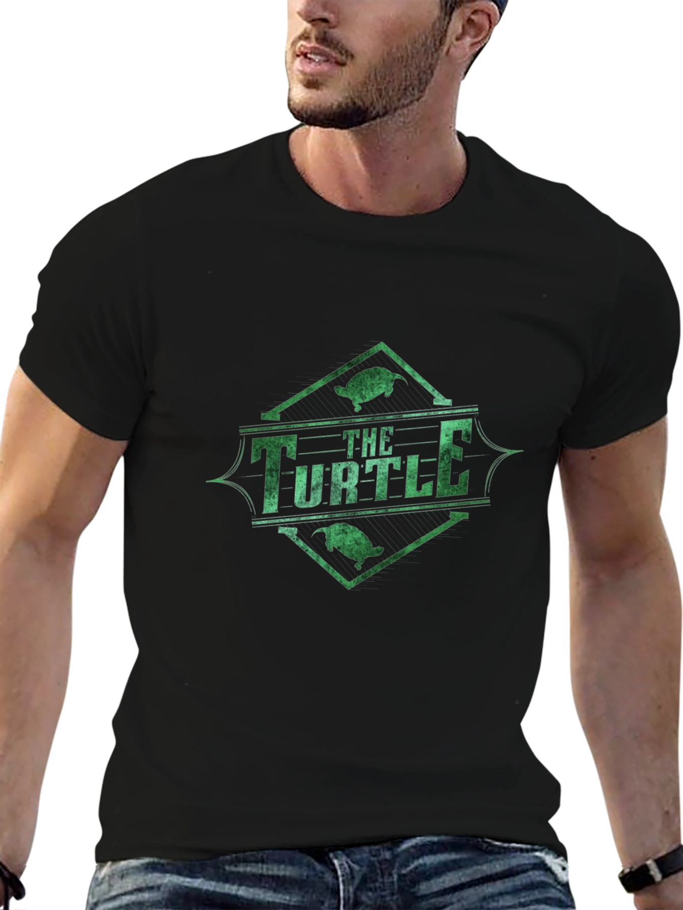 The Turtle Graphic Black T-Shirt - Unique Design