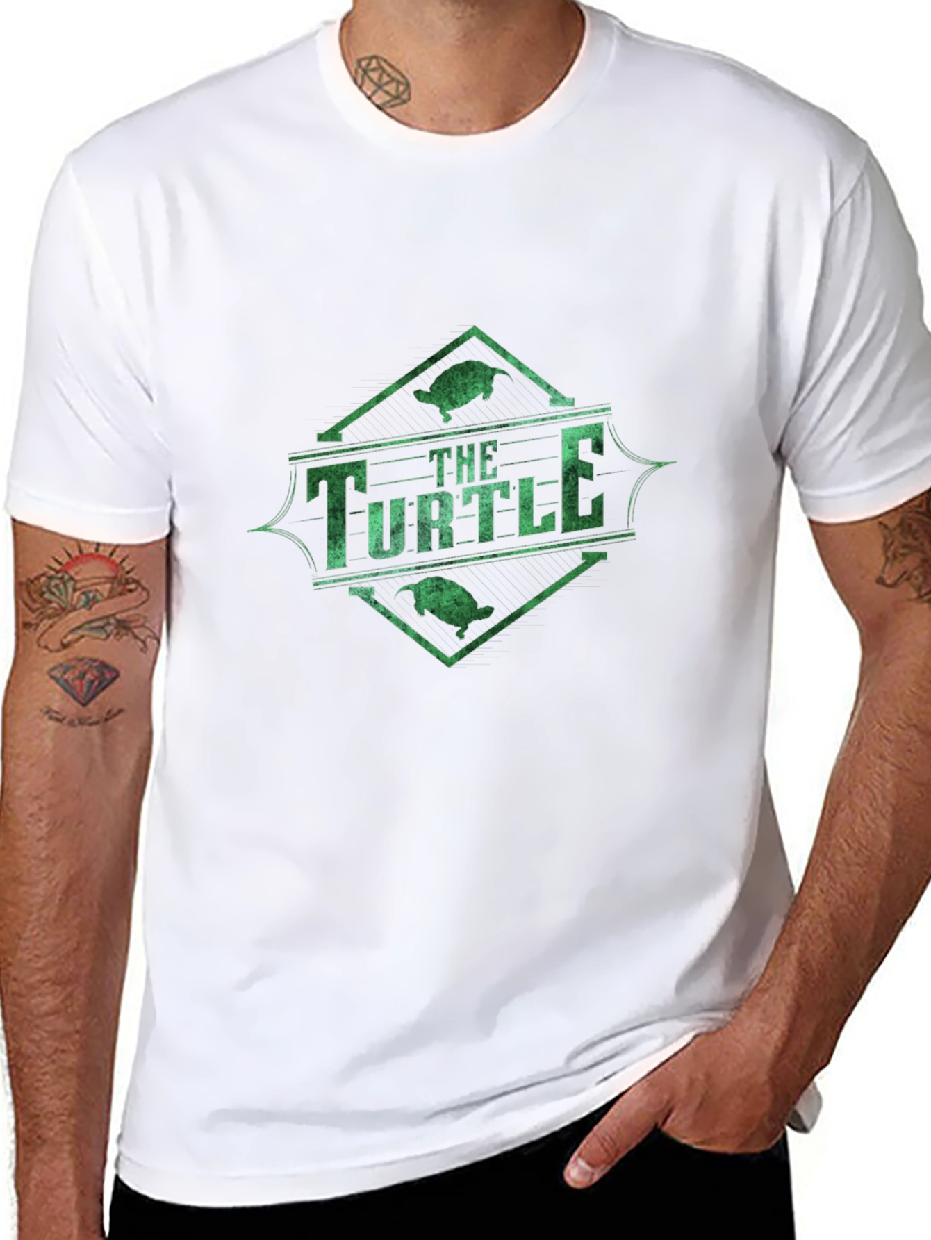 The Turtle Graphic Black T-Shirt - Unique Design