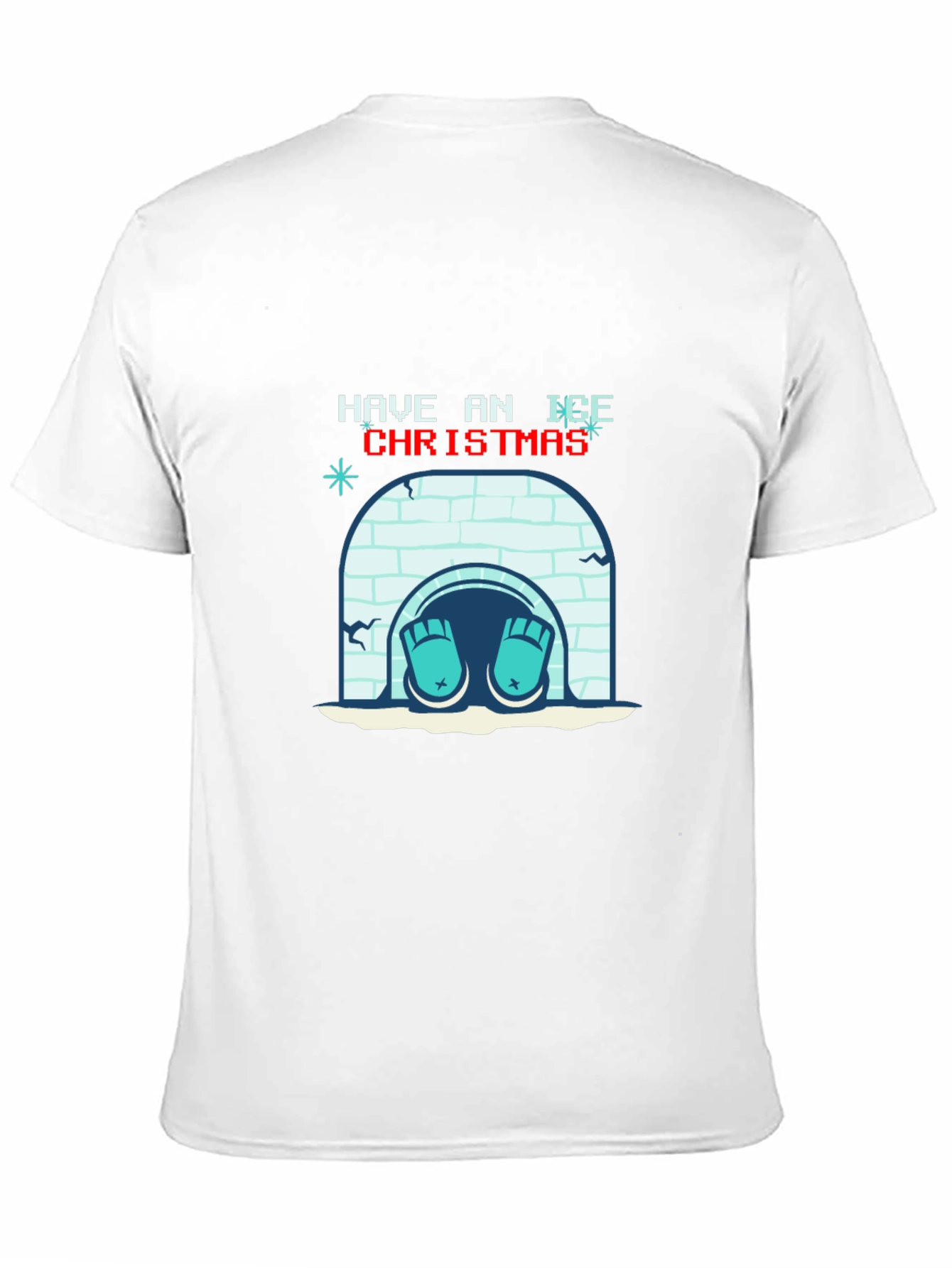Ice Christmas Graphic Tee - Holiday Humor T-Shirt