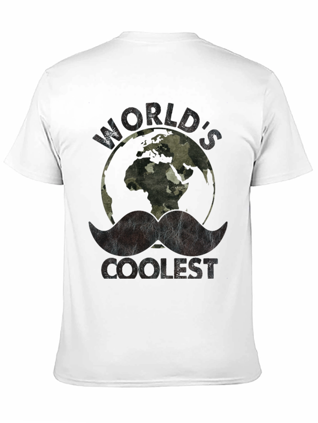 Worlds Coolest Mustache Earth Graphic Tee