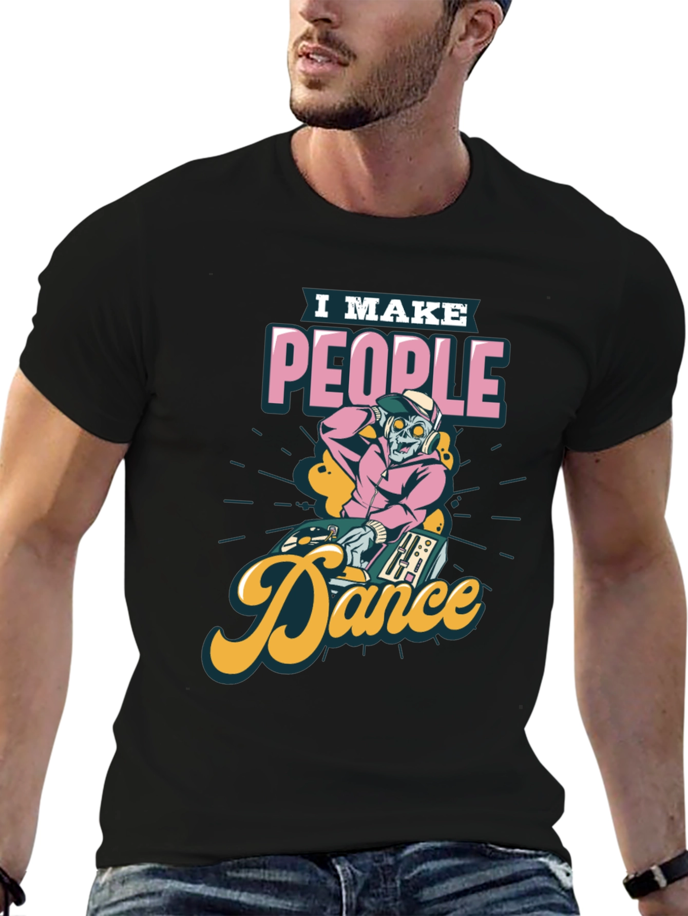 DJ Zombie Graphic Tee - I Make People Dance
