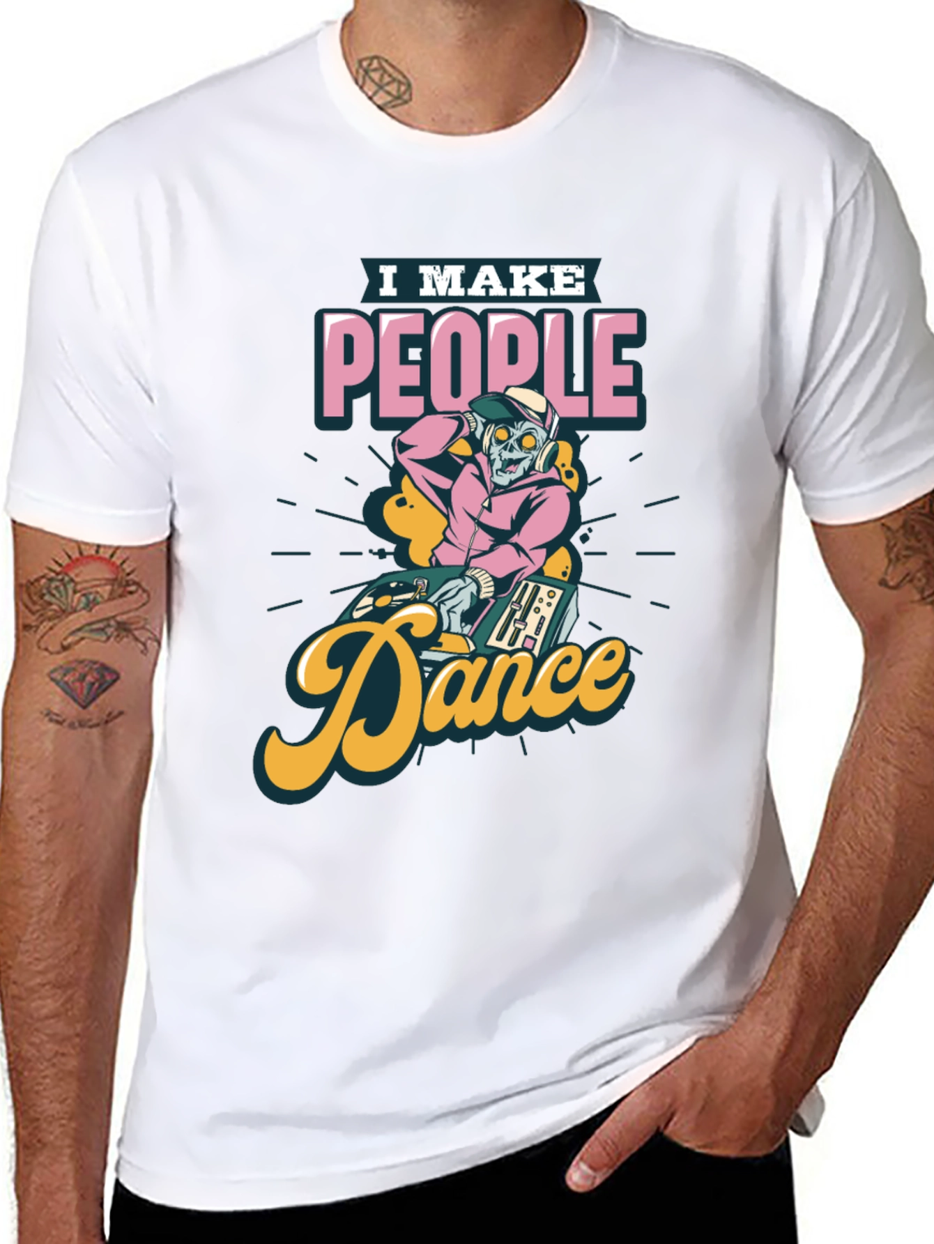 DJ Zombie Graphic Tee - I Make People Dance