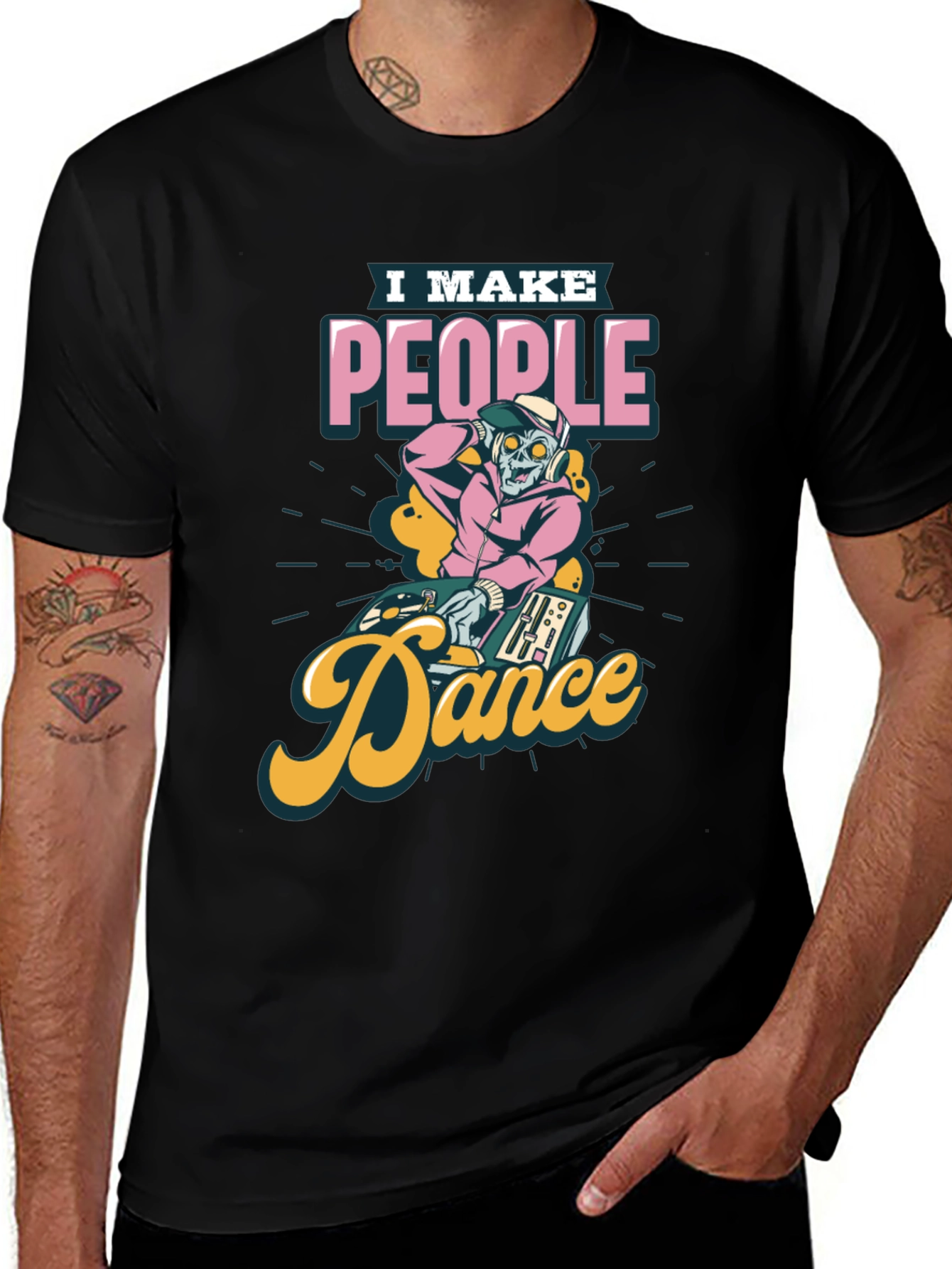DJ Zombie Graphic Tee - I Make People Dance