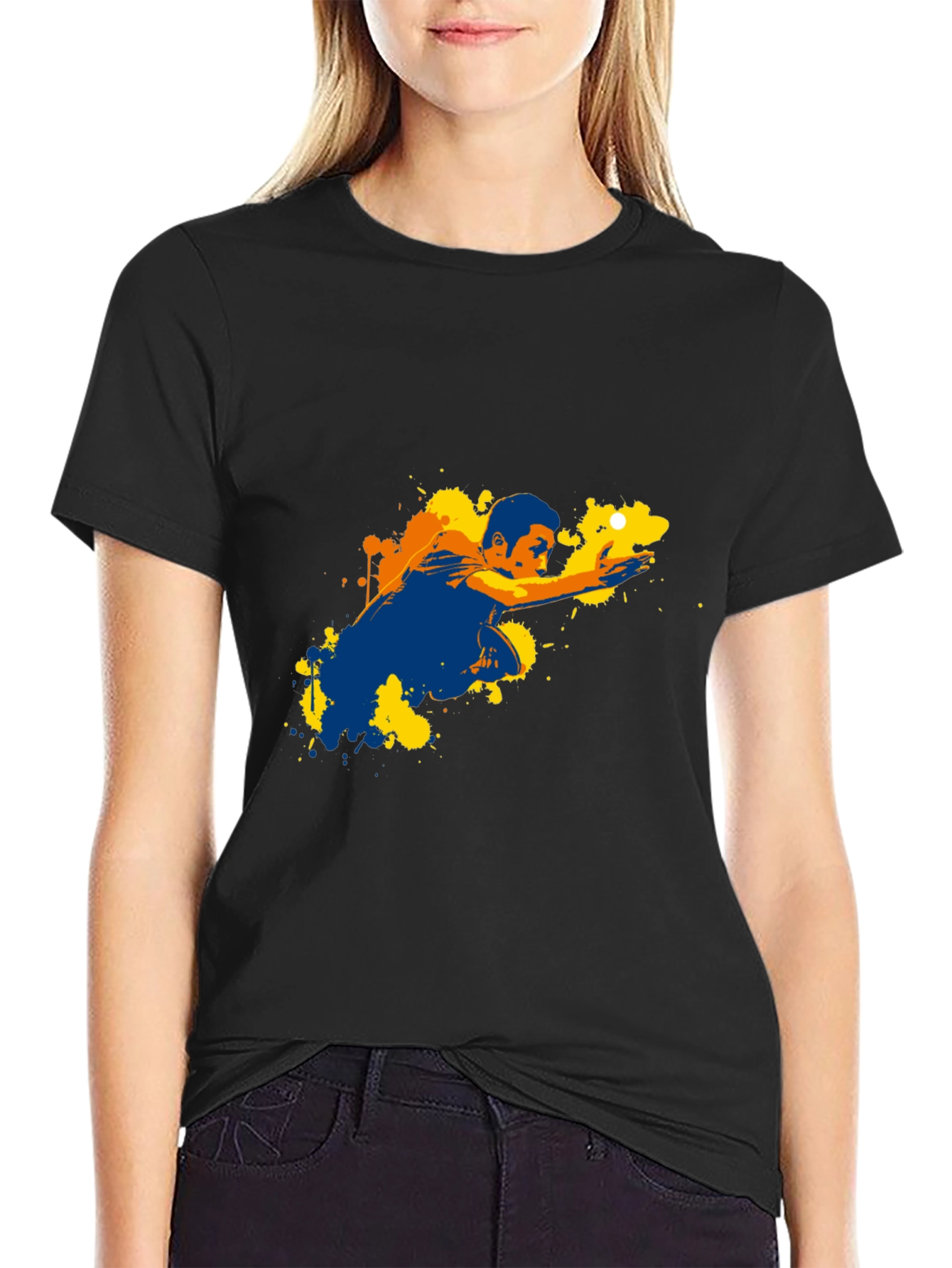 Graphic Print T-Shirt - Pool Player Design