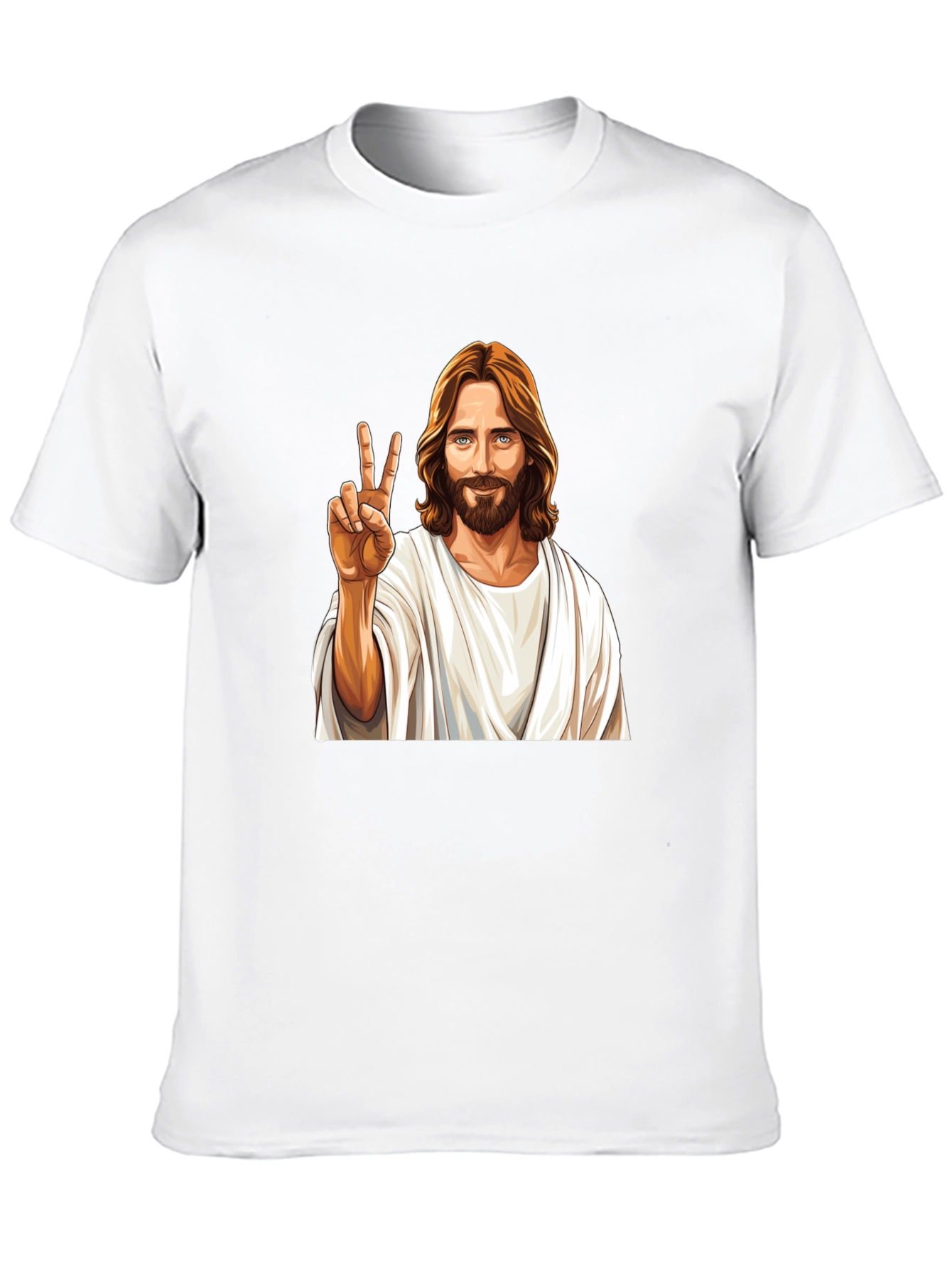 Peace Jesus Graphic Black T-Shirt
