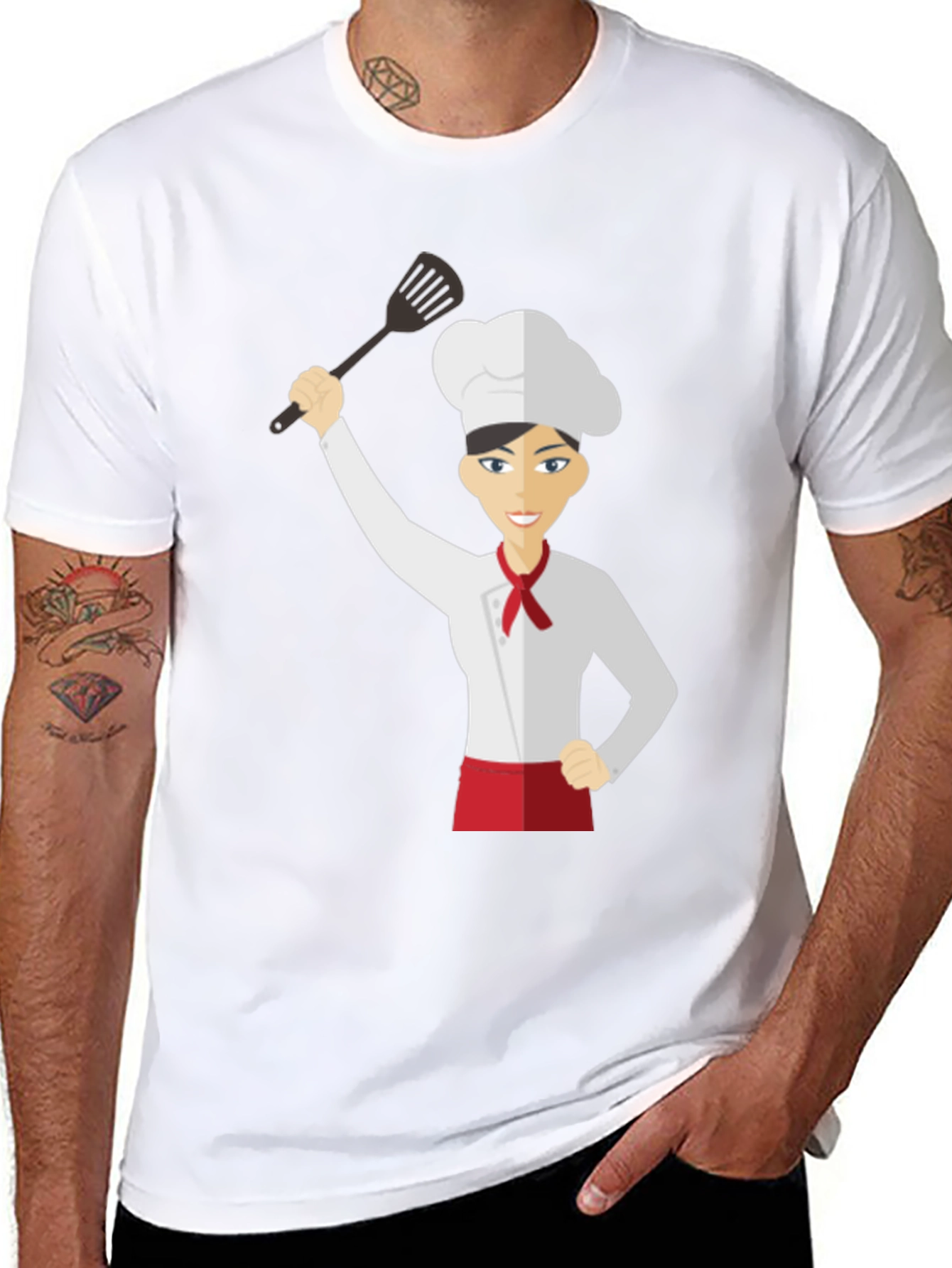 Chef Womans Black Graphic T-Shirt