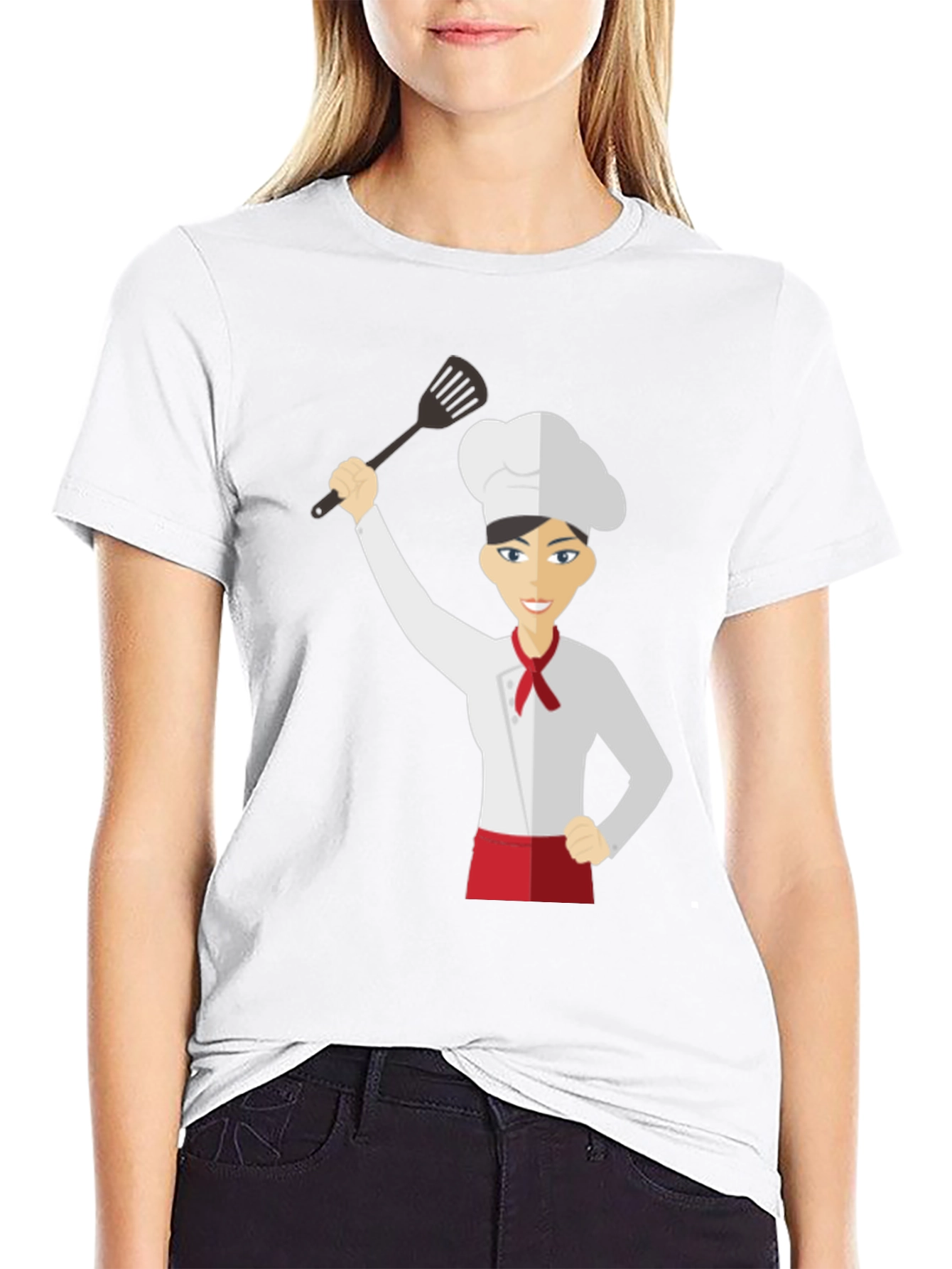 Chef Womans Black Graphic T-Shirt