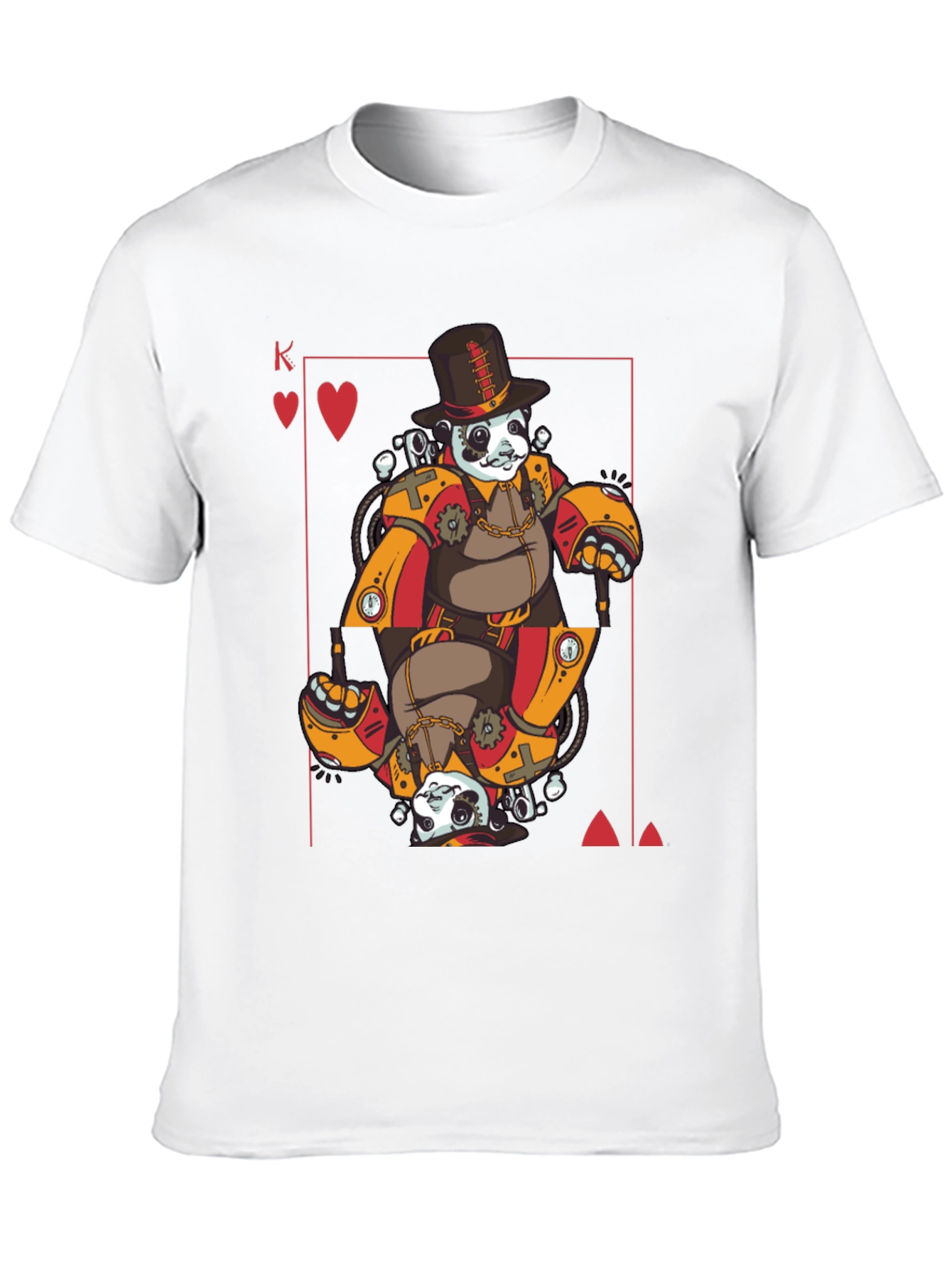 Steampunk Panda King T-Shirt - Unique Graphic Tee