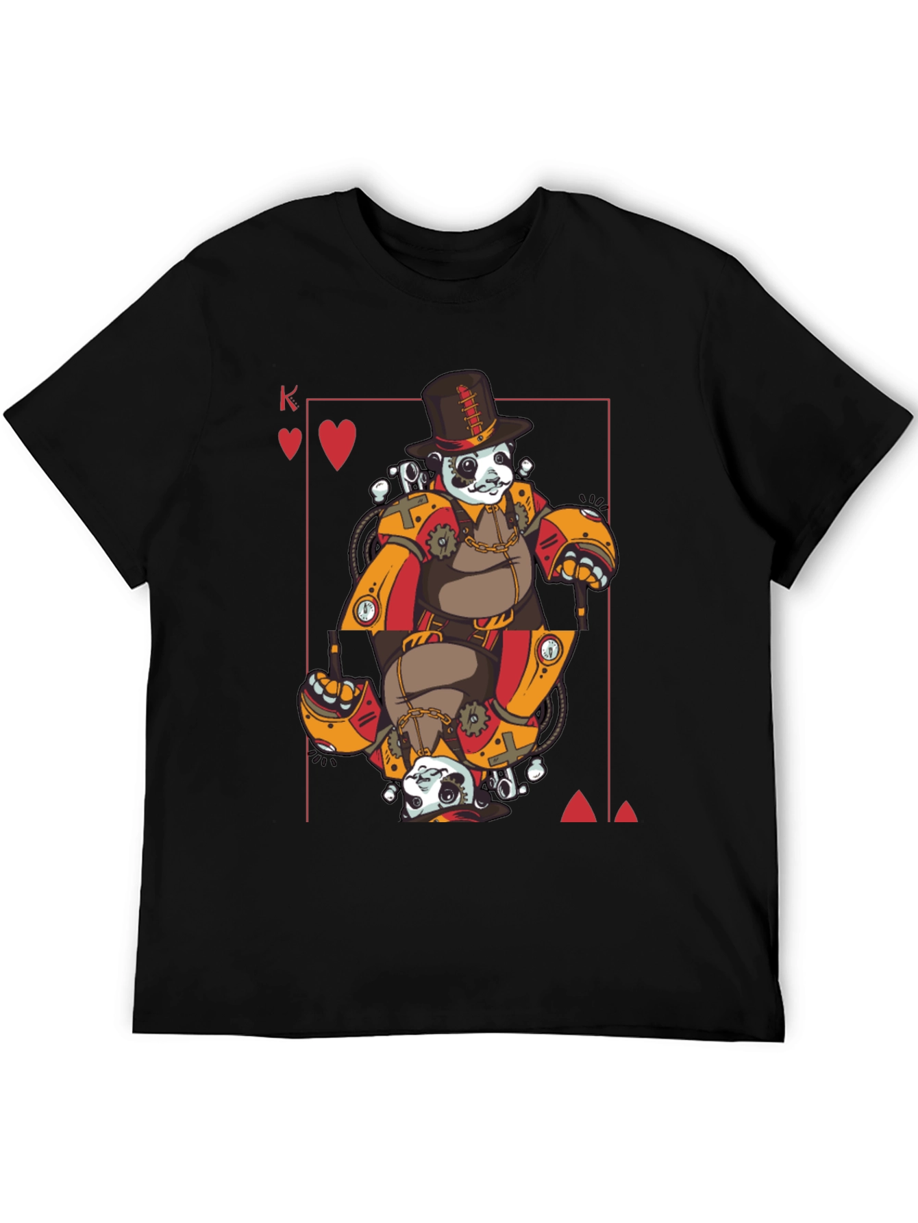 Steampunk Panda King T-Shirt - Unique Graphic Tee