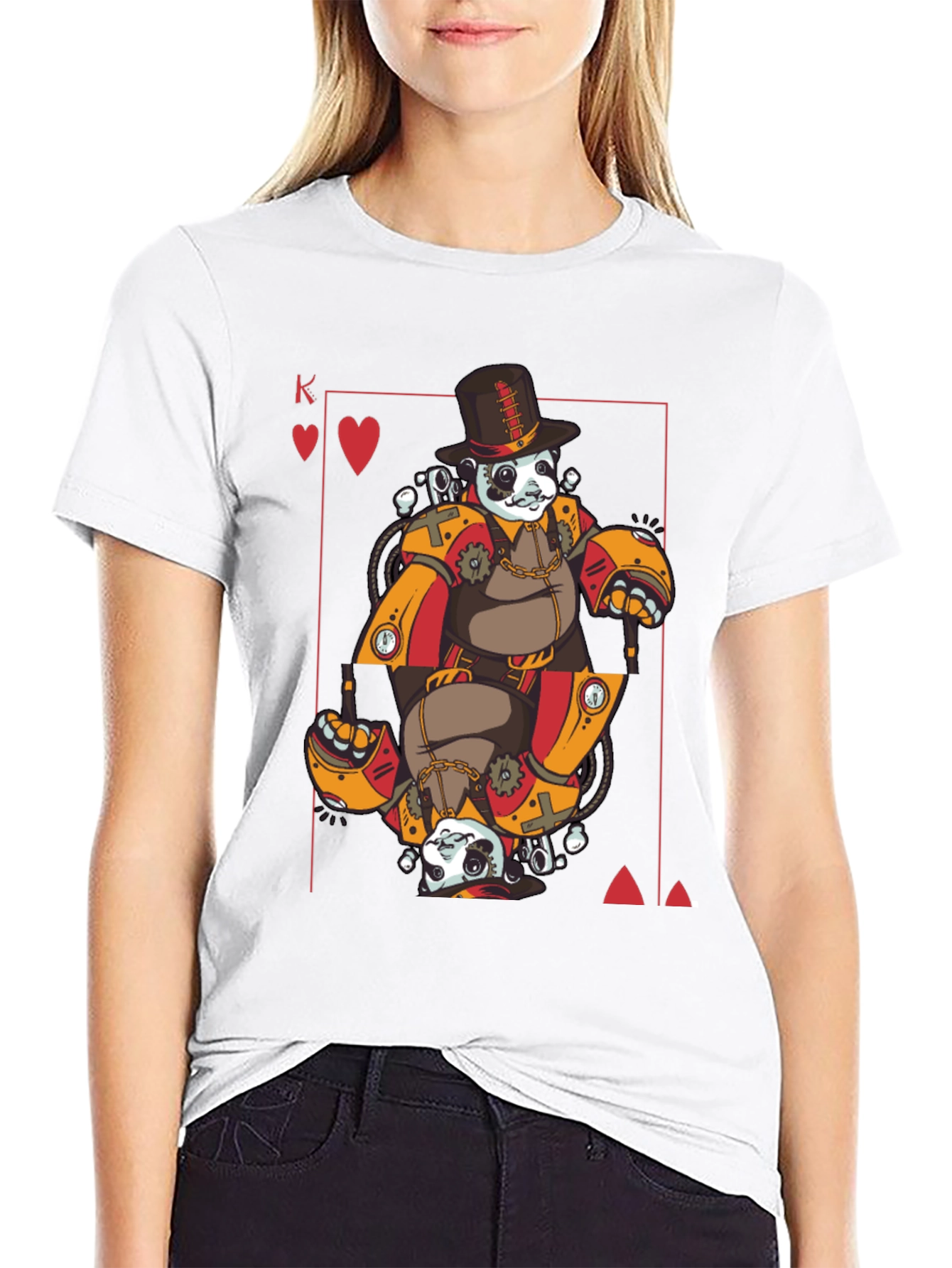 Steampunk Panda King T-Shirt - Unique Graphic Tee