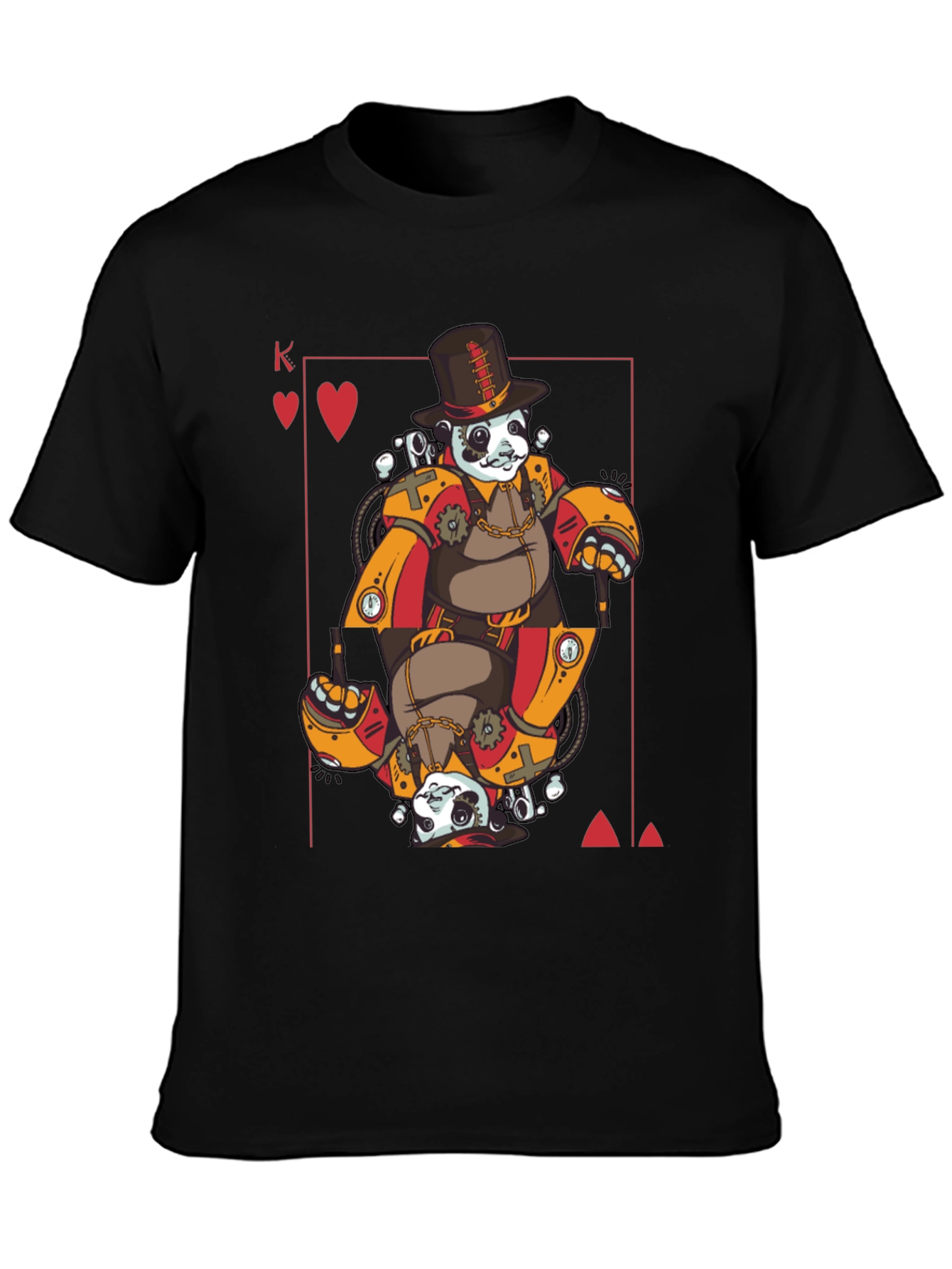 Steampunk Panda King T-Shirt - Unique Graphic Tee