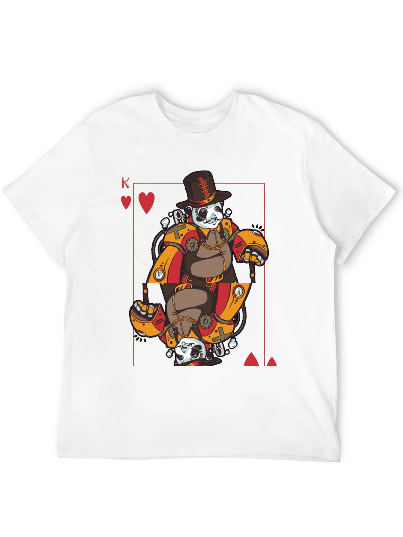 Steampunk Panda King T-Shirt - Unique Graphic Tee