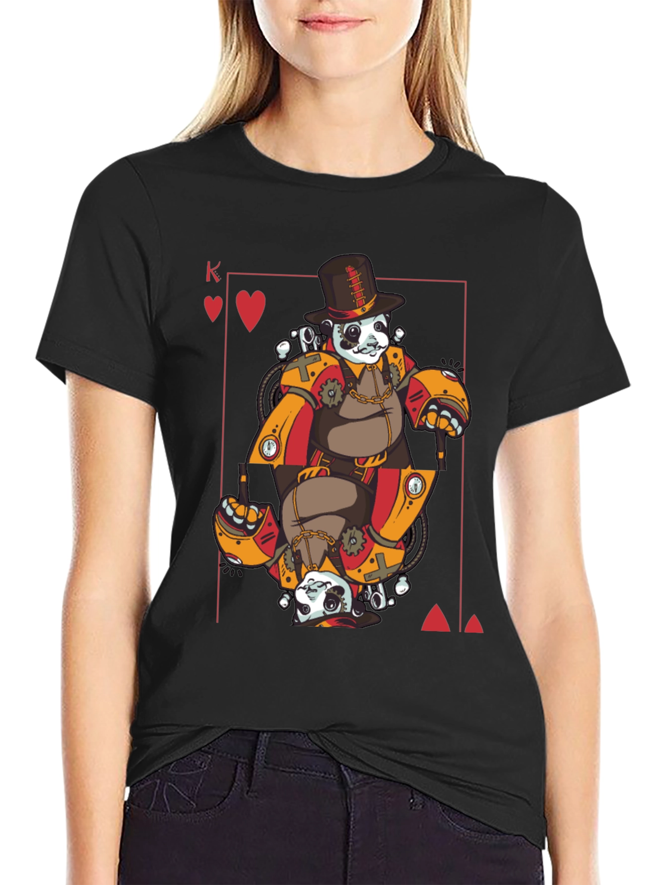Steampunk Panda King T-Shirt - Unique Graphic Tee