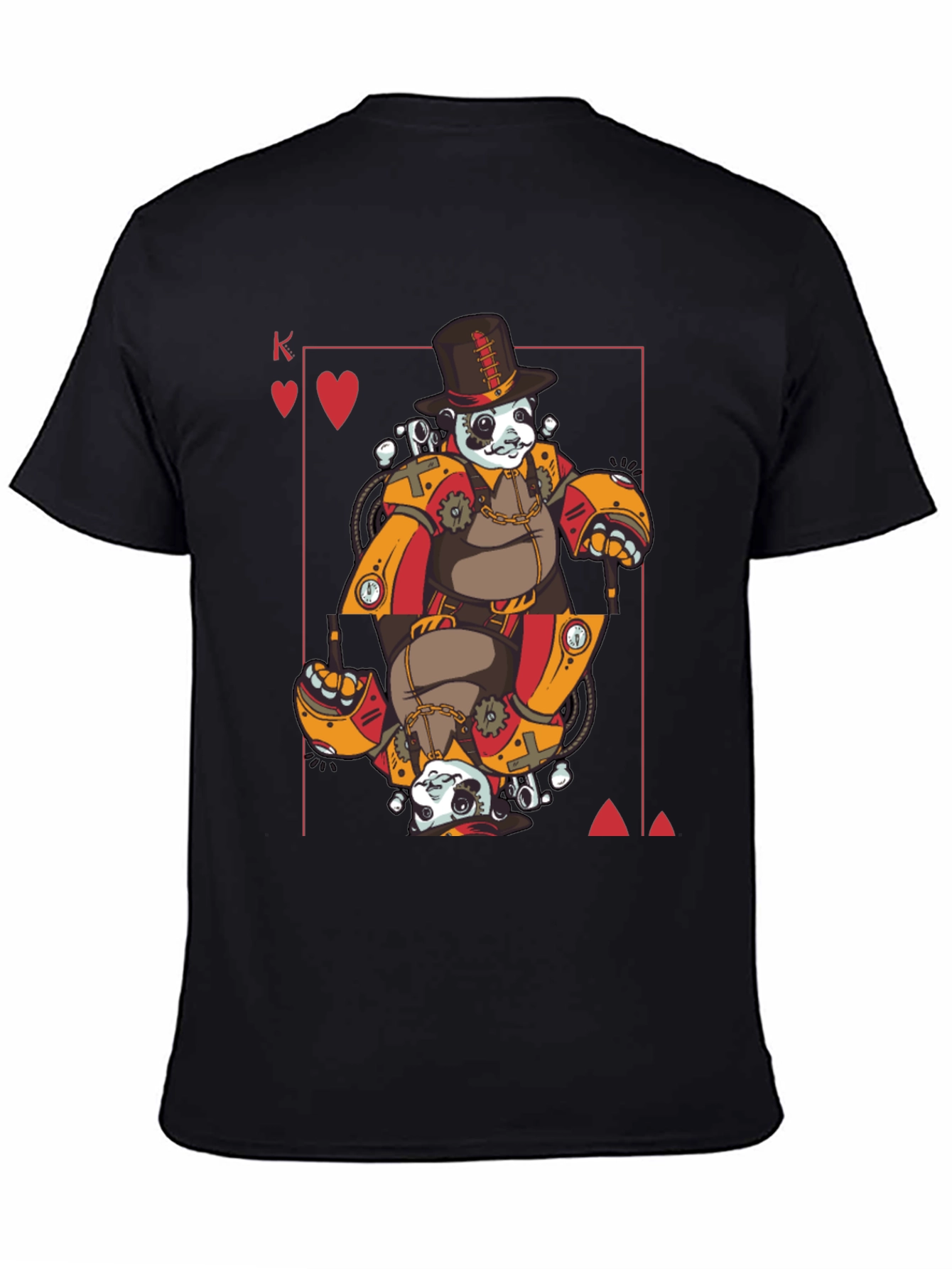 Steampunk Panda King T-Shirt - Unique Graphic Tee