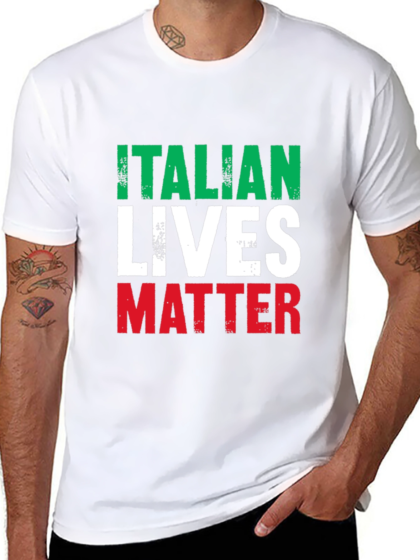 Italian Lives Matter T-Shirt - Black Cotton Tee