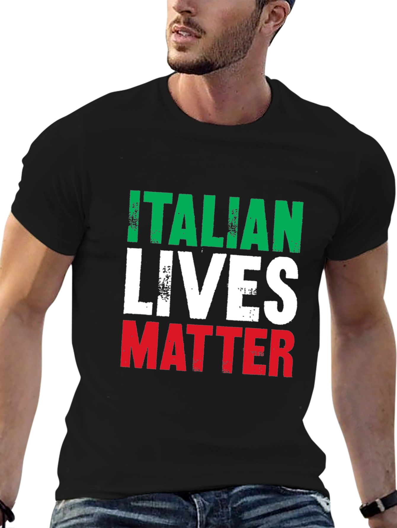 Italian Lives Matter T-Shirt - Black Cotton Tee