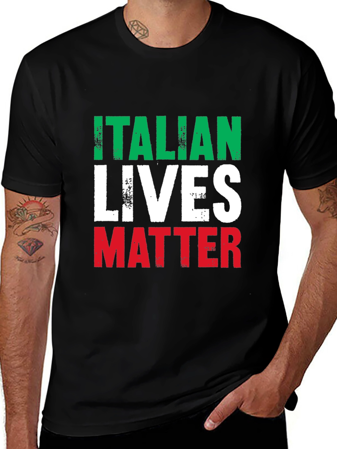 Italian Lives Matter T-Shirt - Black Cotton Tee