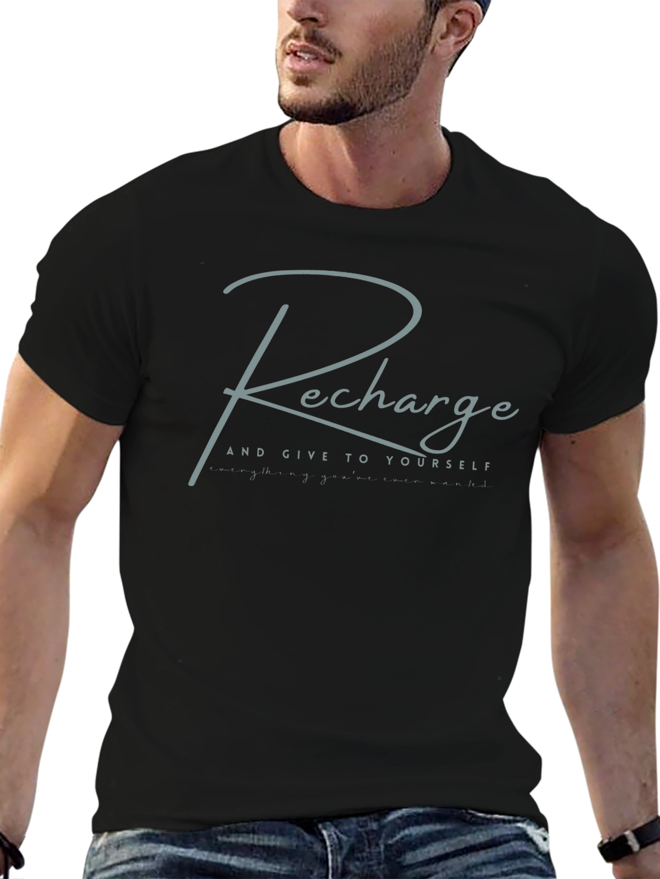 Recharge Graphic Tee - Black Comfort Fit