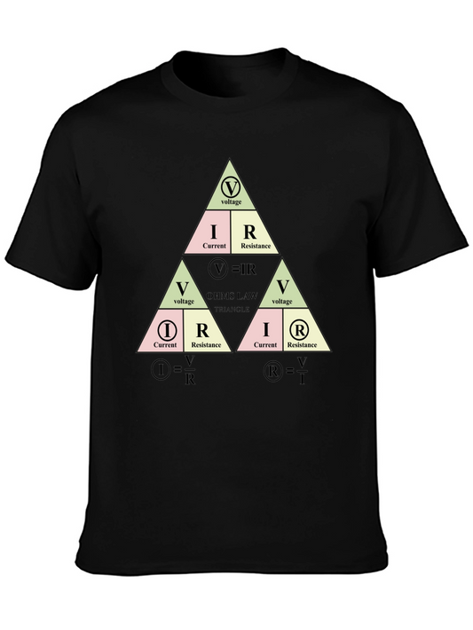 Ohms Law Triangle Formula T-Shirt - Science Geek Tee