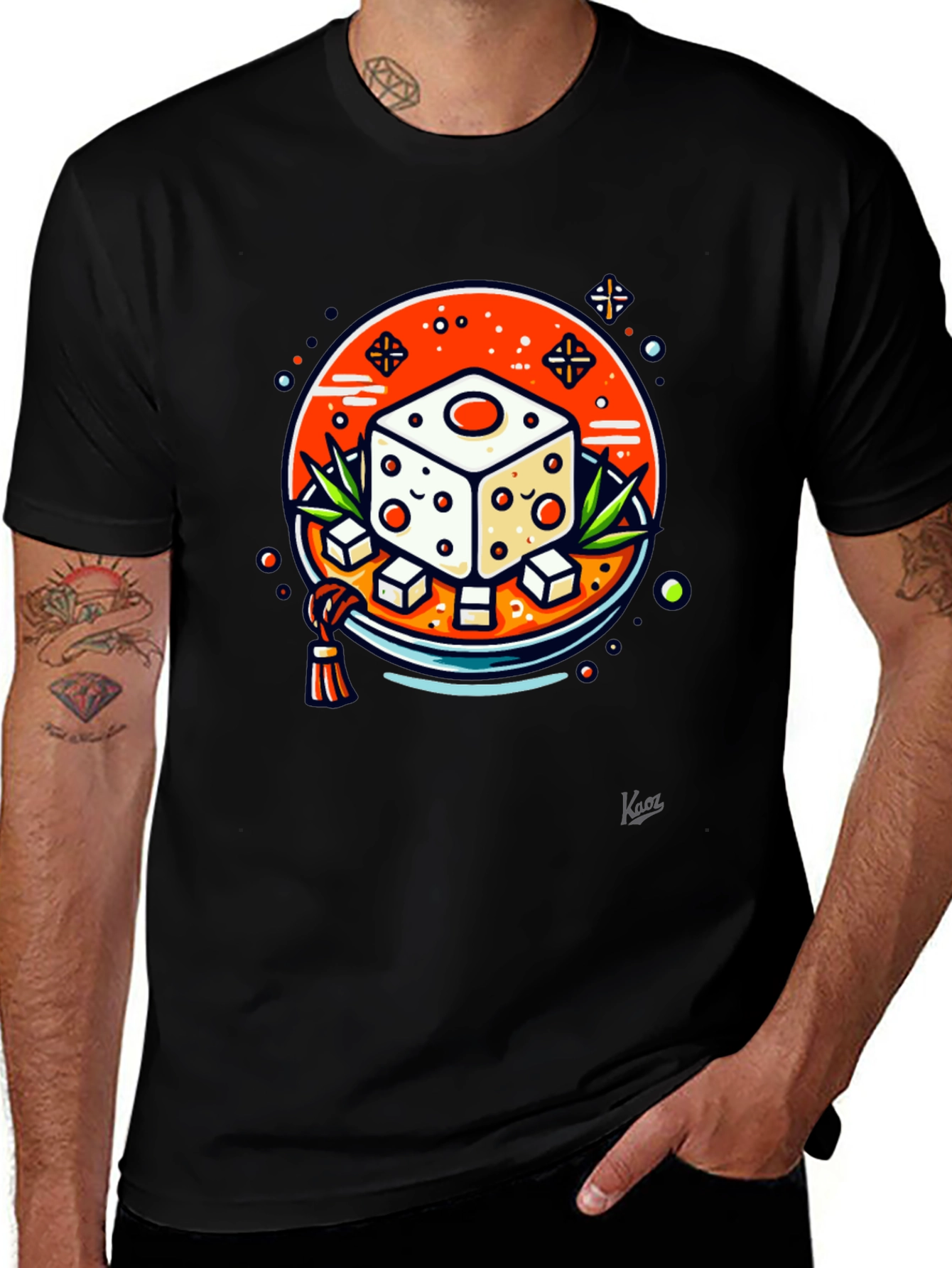 Dice Foodie T-Shirt - Unique Graphic Tee