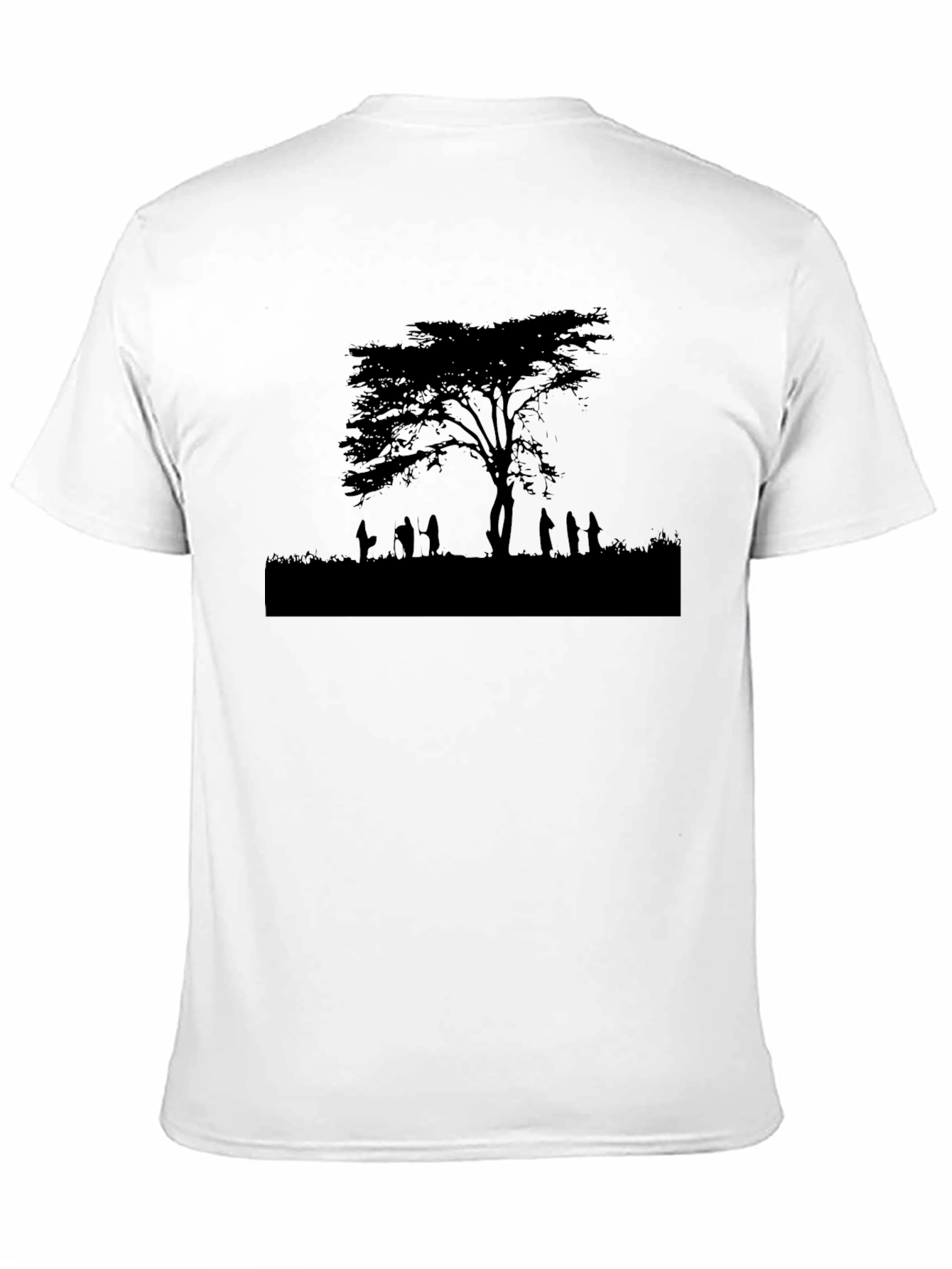 Silhouette Tree Graphic Tee - Stylish Black T-Shirt