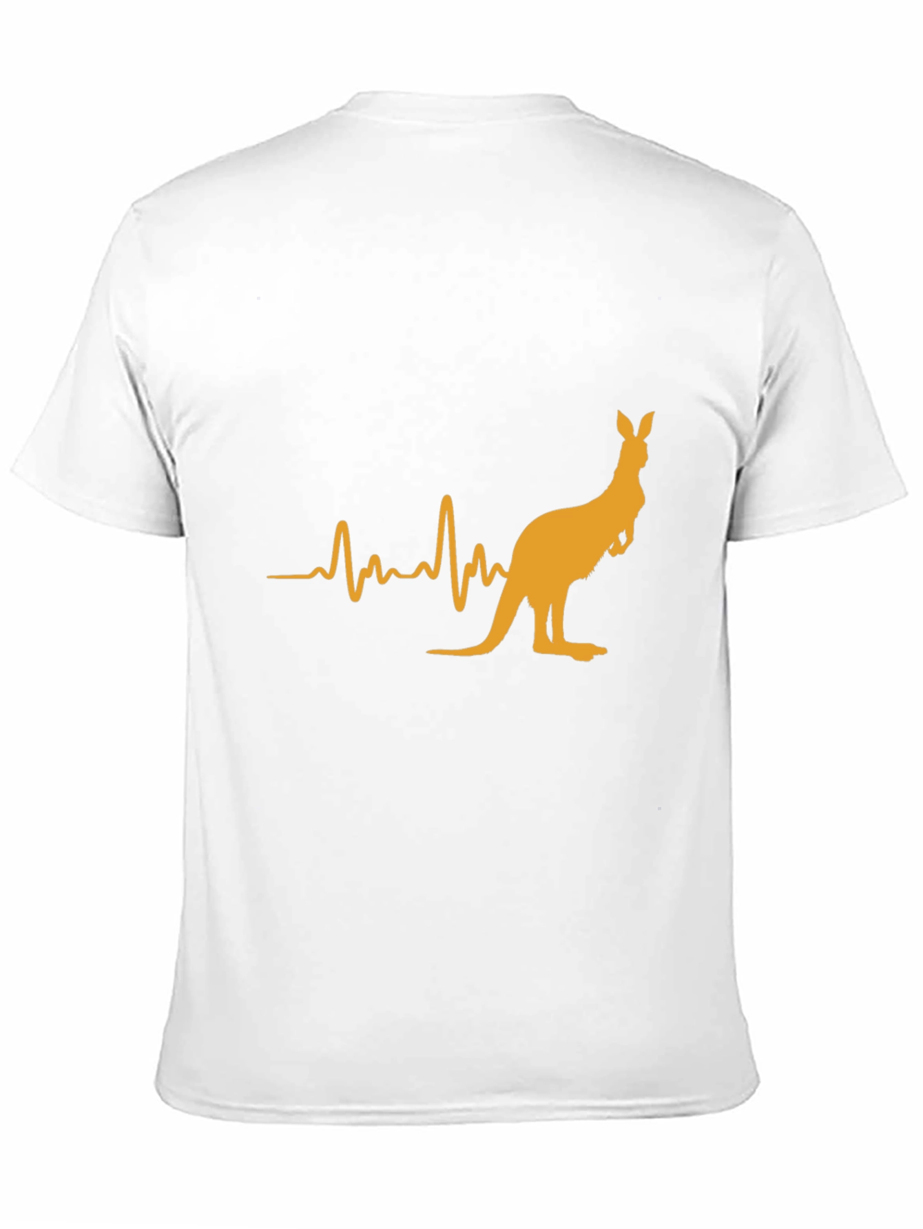 Kangaroo Heartbeat Graphic Tee - Casual Black T-Shirt