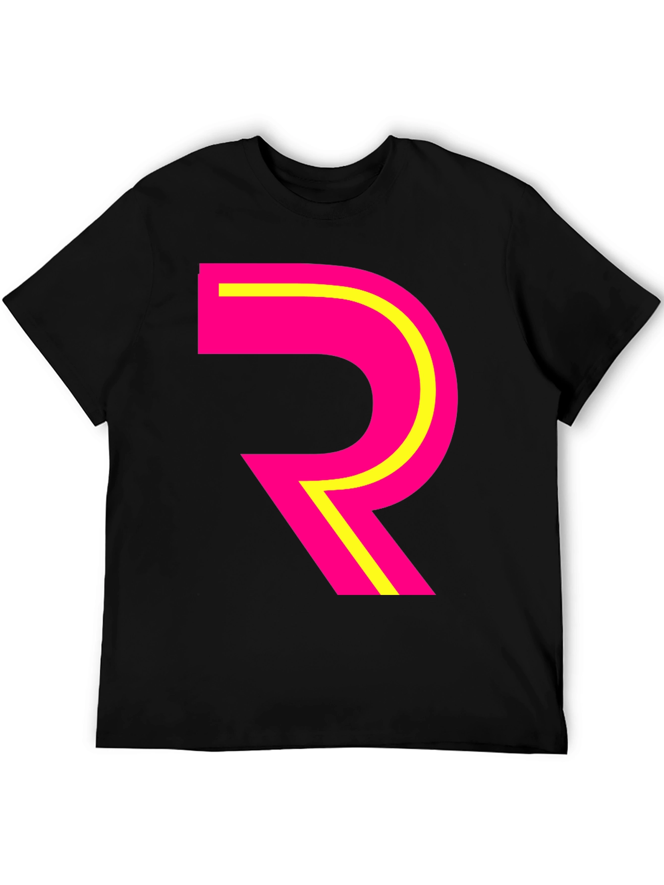 Bold R Graphic Black T-Shirt