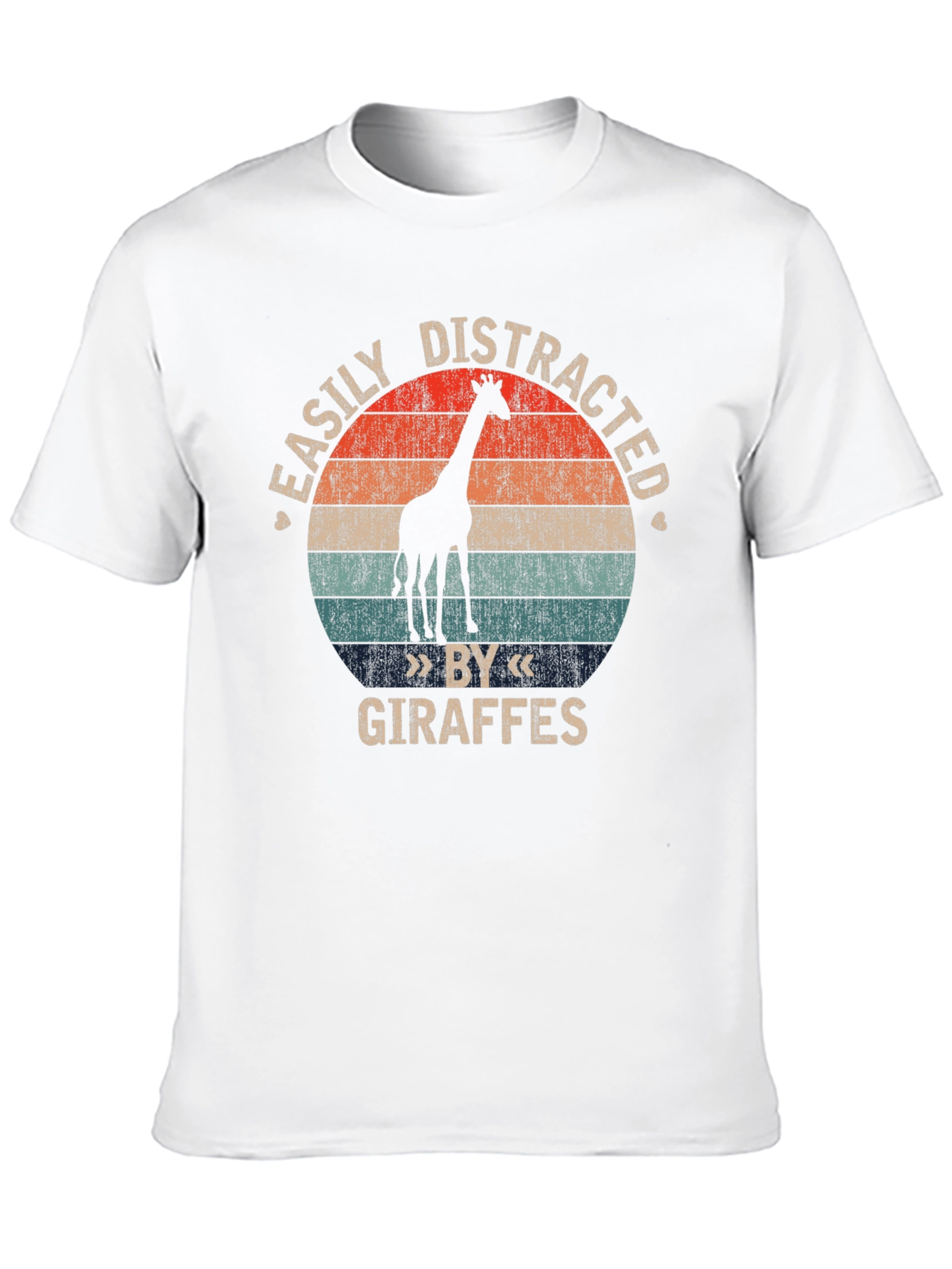 Easily Distracted By Giraffes Graphic T-Shirt