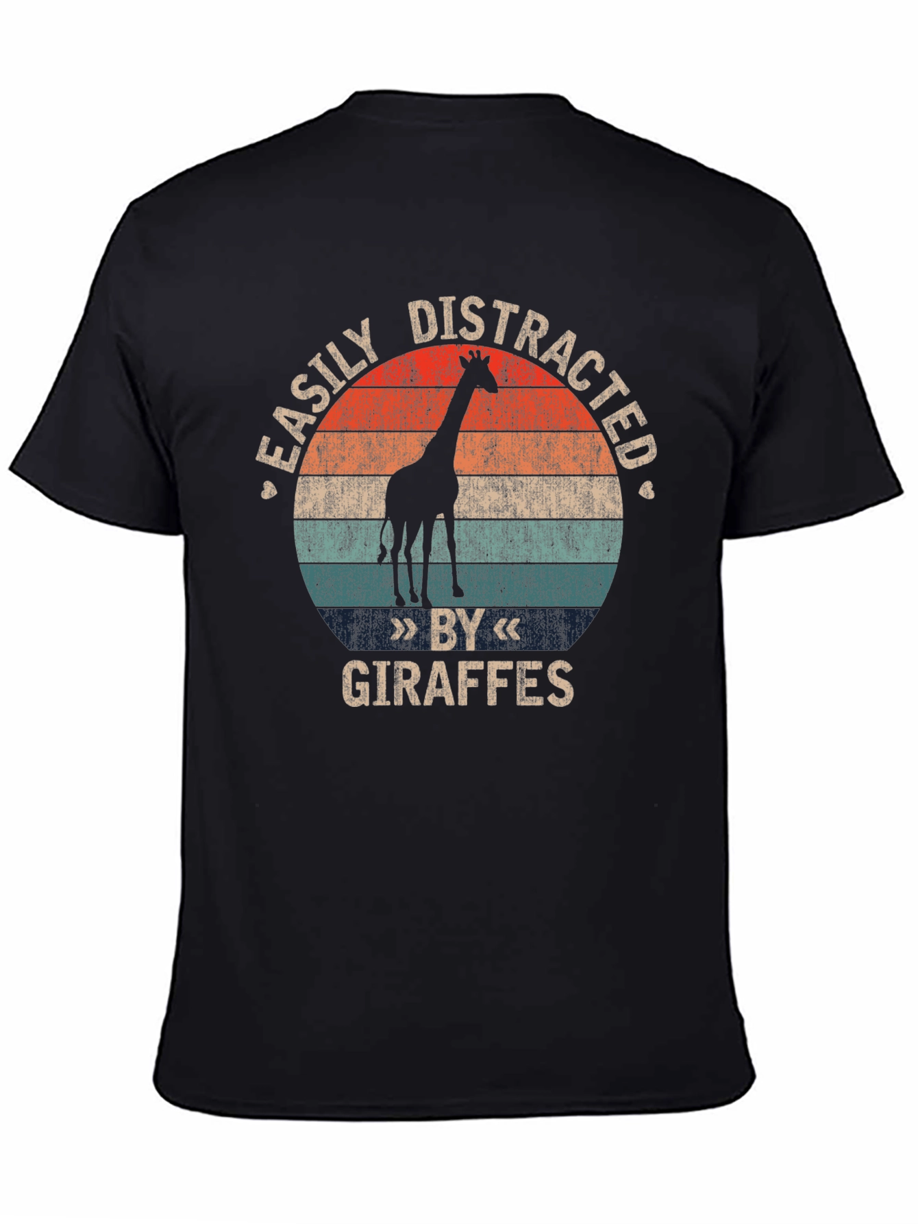 Easily Distracted By Giraffes Graphic T-Shirt