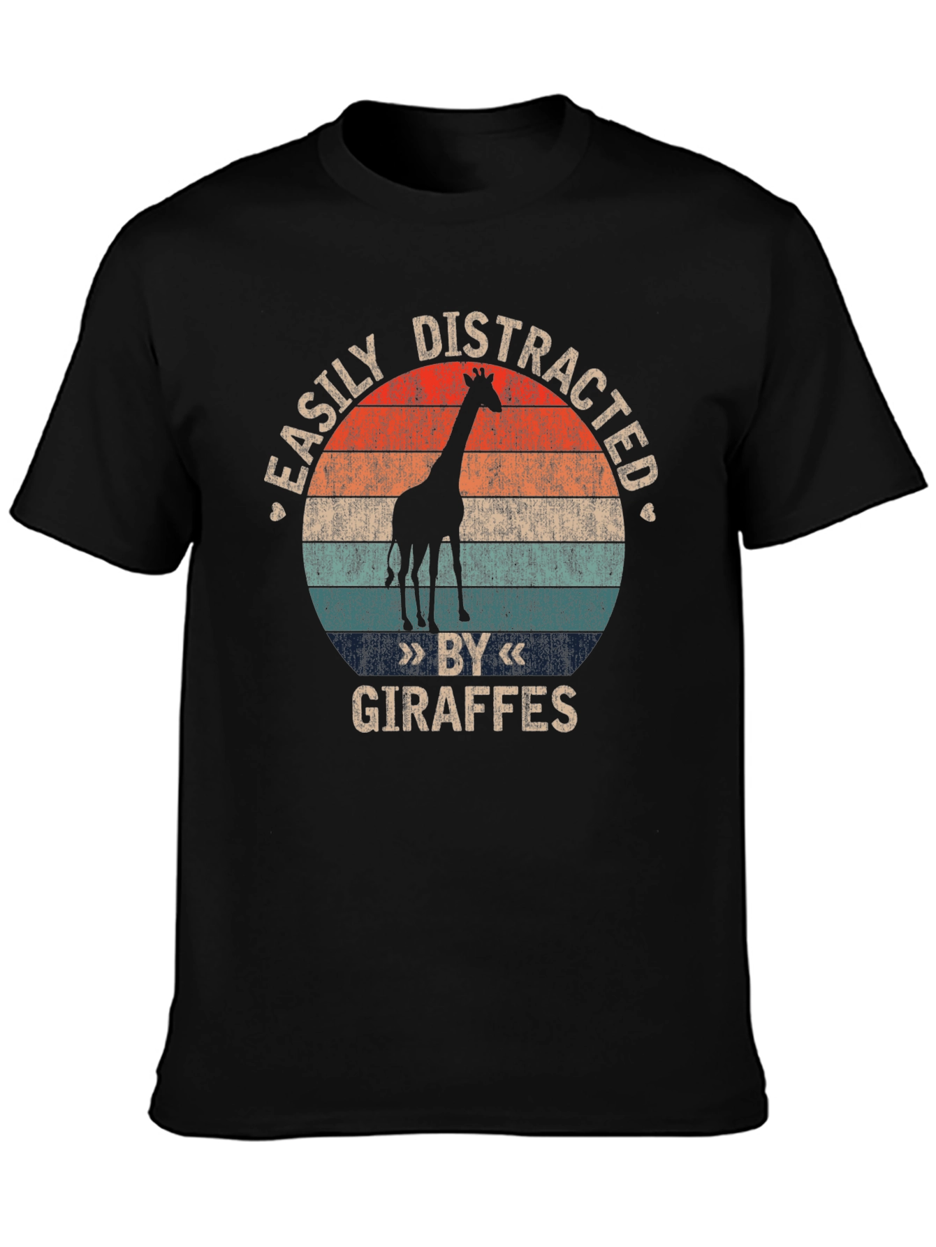 Easily Distracted By Giraffes Graphic T-Shirt