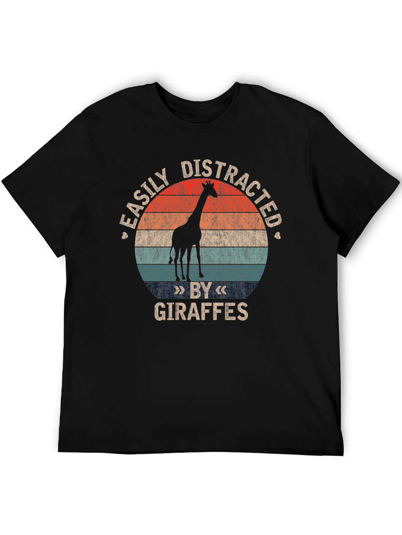 Easily Distracted By Giraffes Graphic T-Shirt