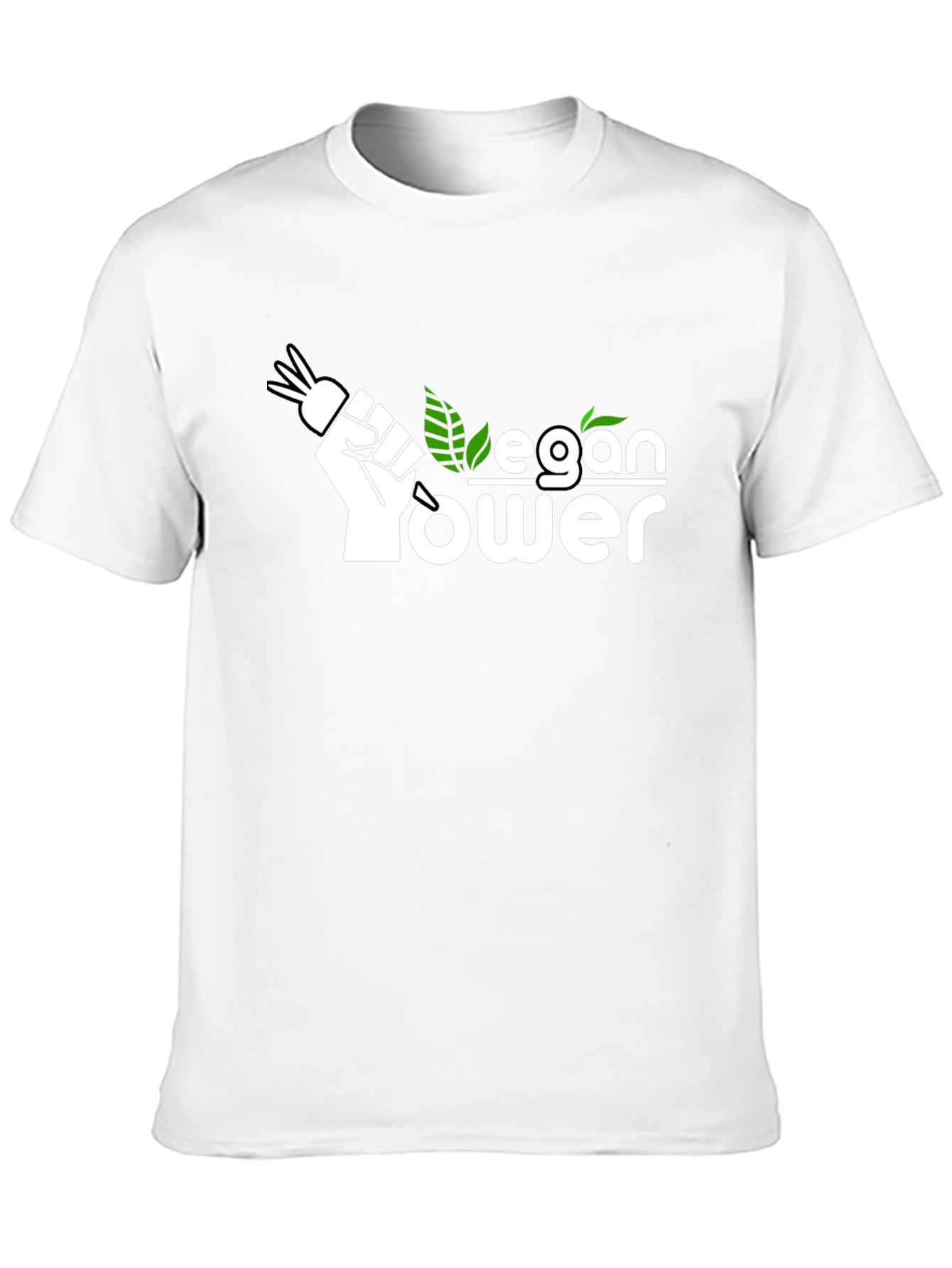Vegan Power T-Shirt - Black Organic Cotton