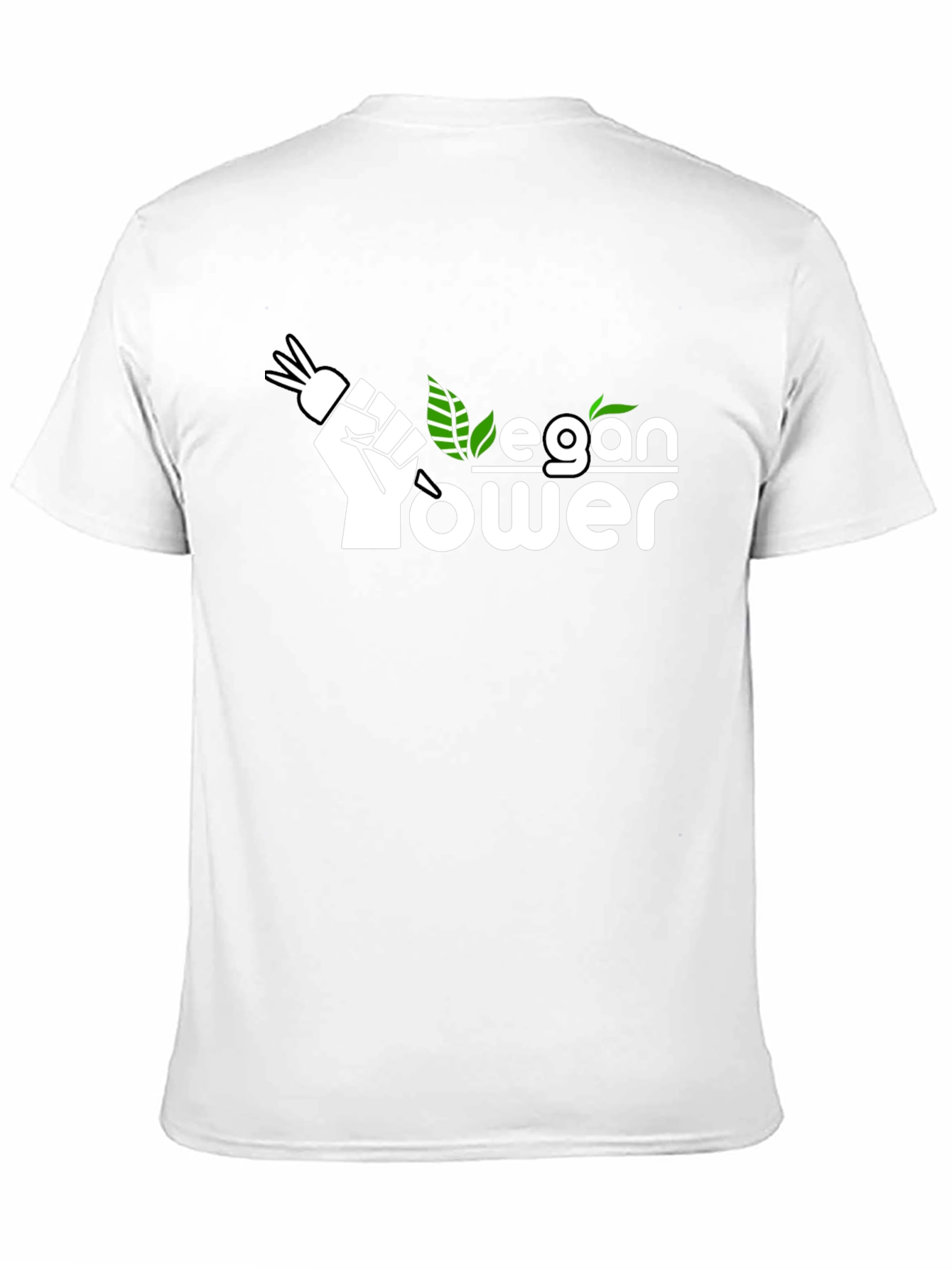 Vegan Power T-Shirt - Black Organic Cotton
