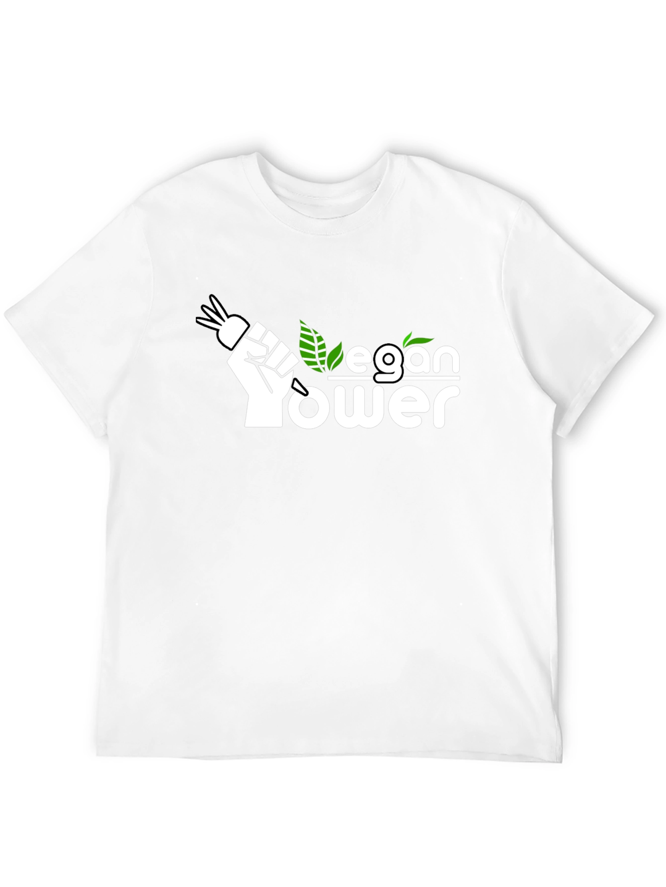 Vegan Power T-Shirt - Black Organic Cotton