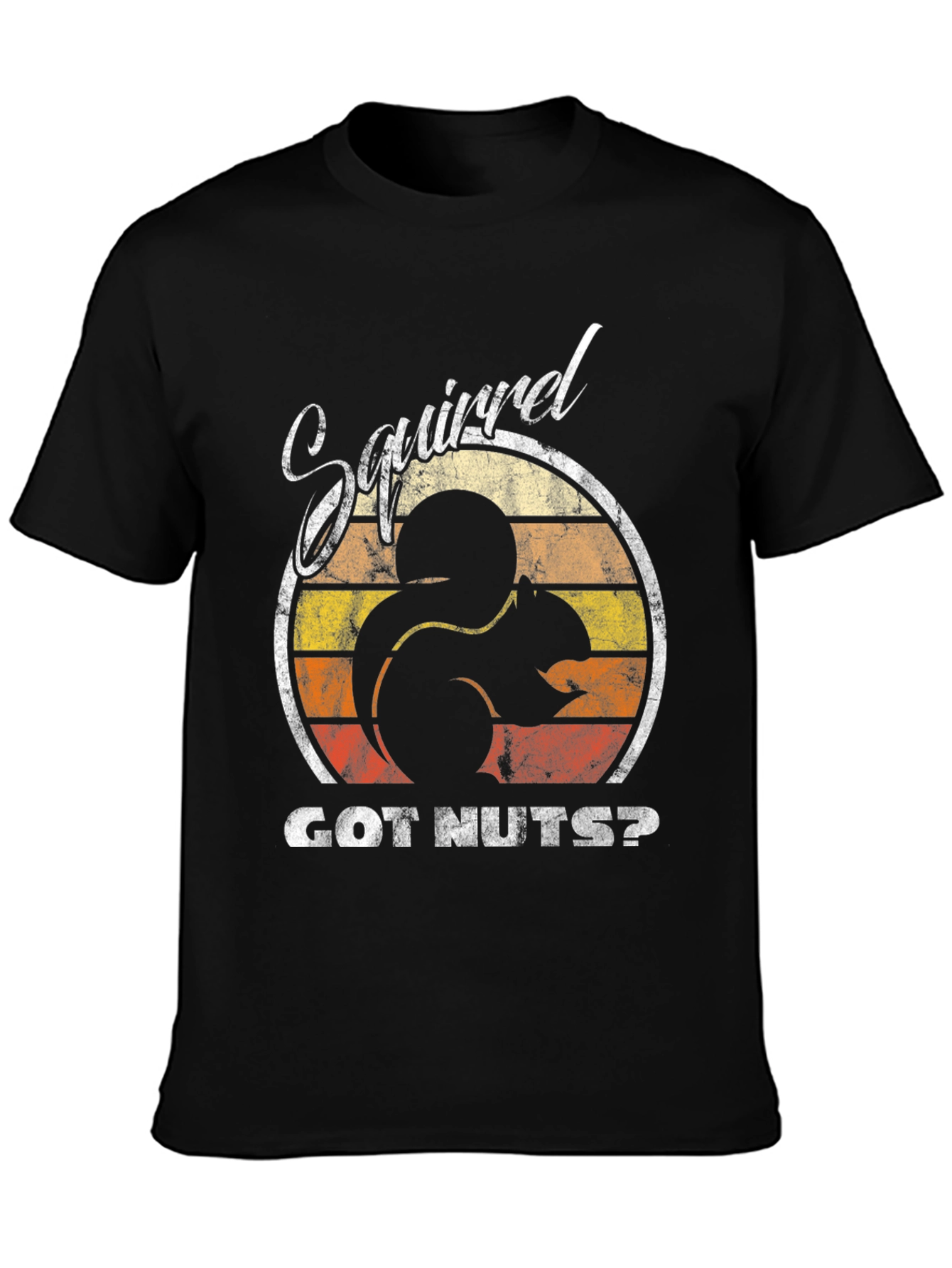 Squirrel GOT NUTS? Black T-Shirt