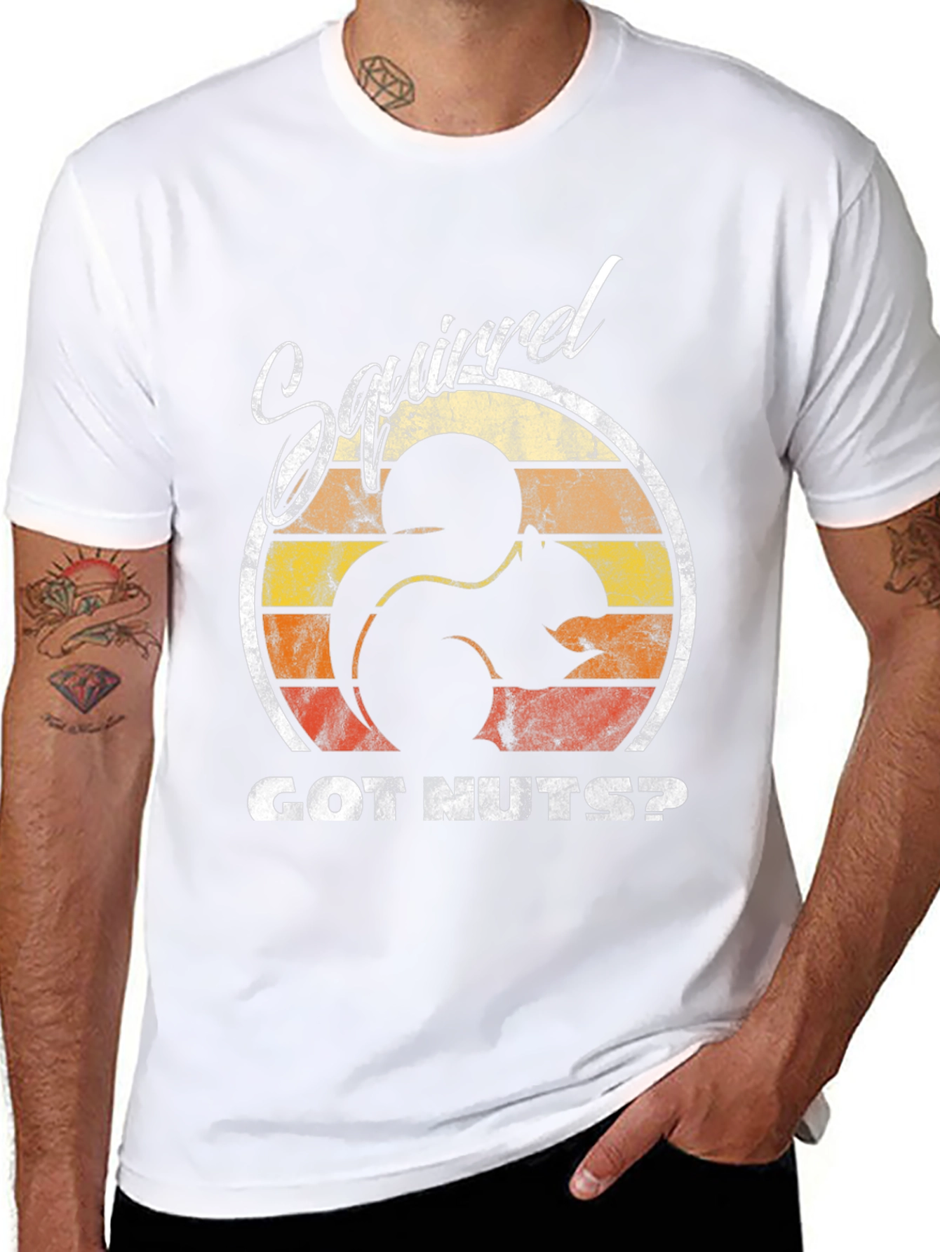 Squirrel GOT NUTS? Black T-Shirt