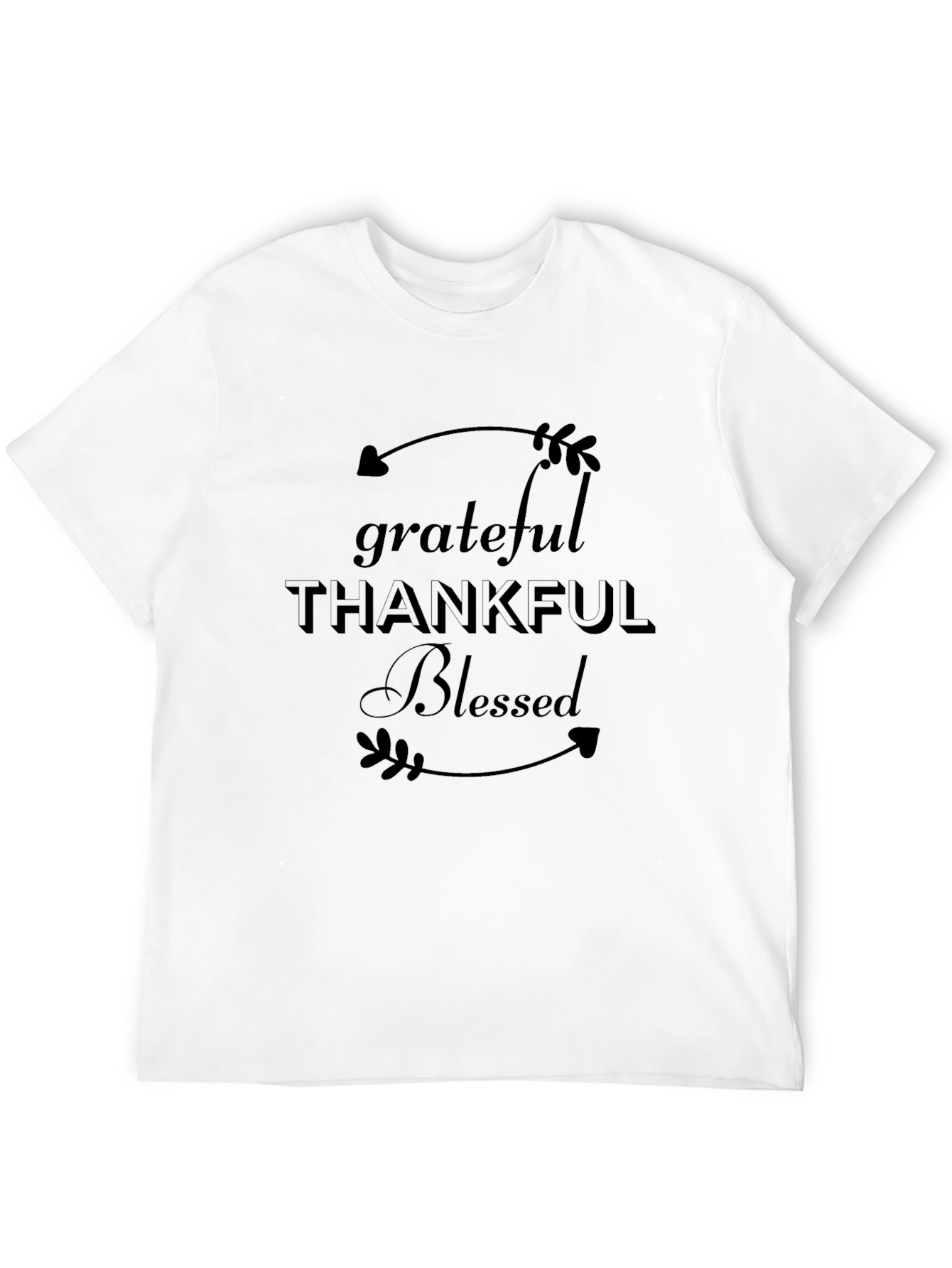 Grateful Thankful Blessed Graphic T-Shirt