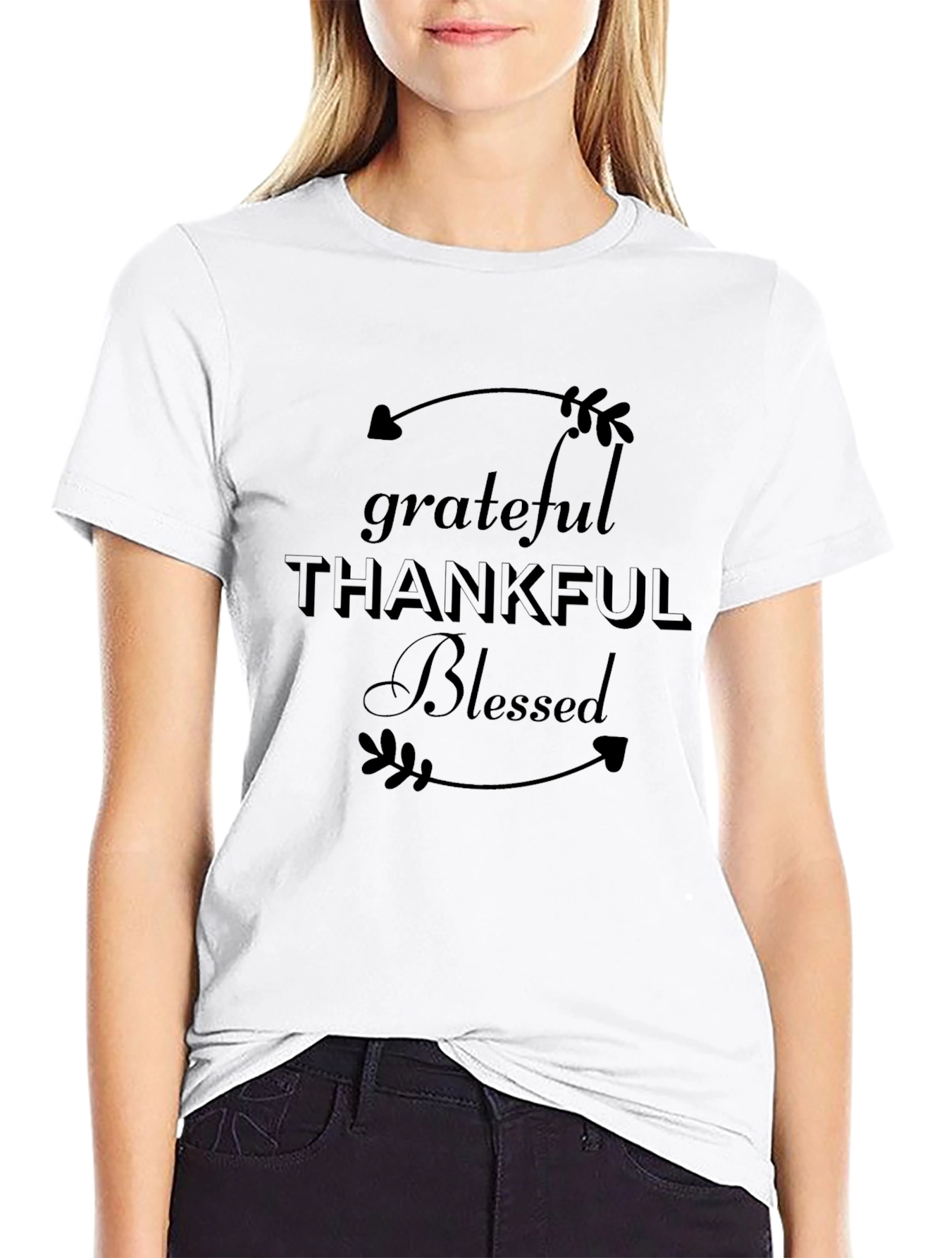 Grateful Thankful Blessed Graphic T-Shirt